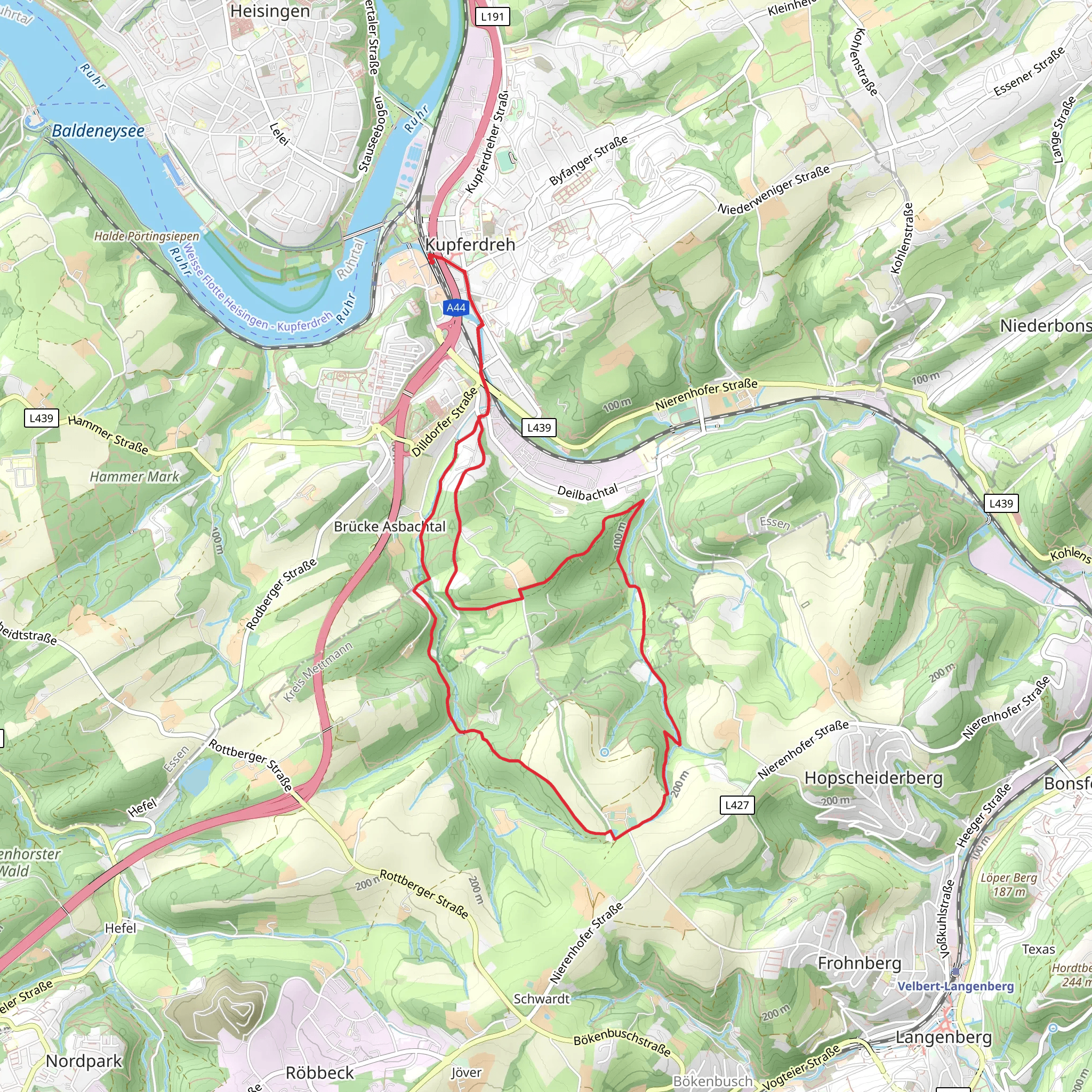 Eggenweg and Bergisch-Maerkischer Weg mobile static map