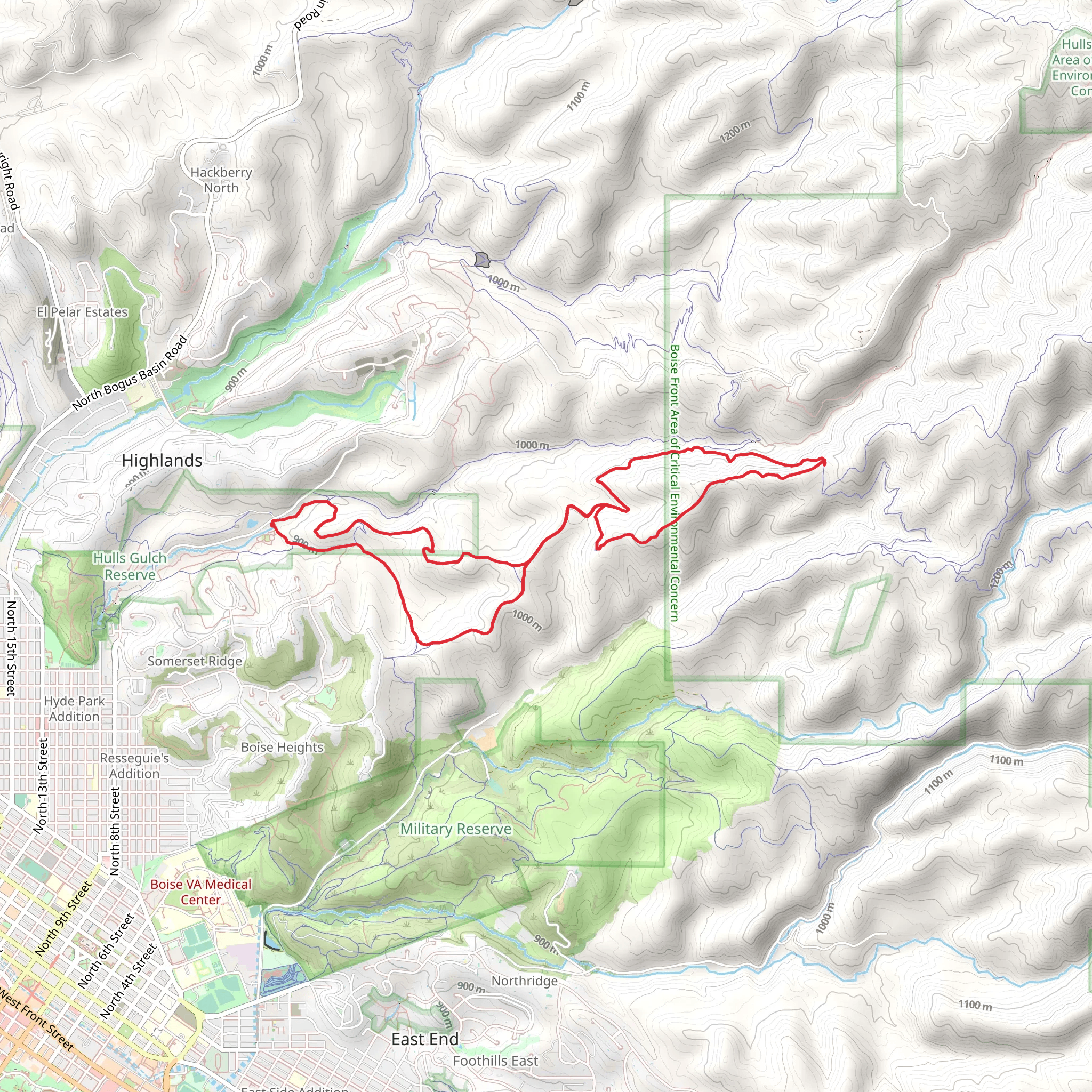 Kestrel Crestline Sidewinder Red Cliffs Loop mobile static map