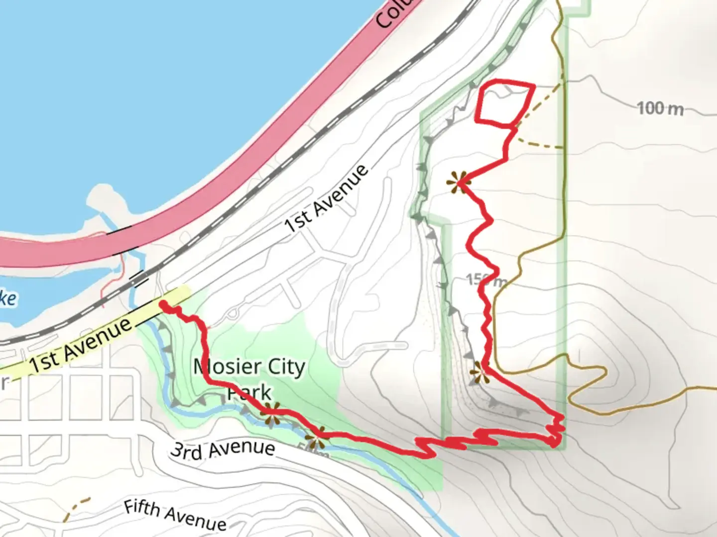 An image depicting the trail Mosier Plateau Trail and its surrounding area.
