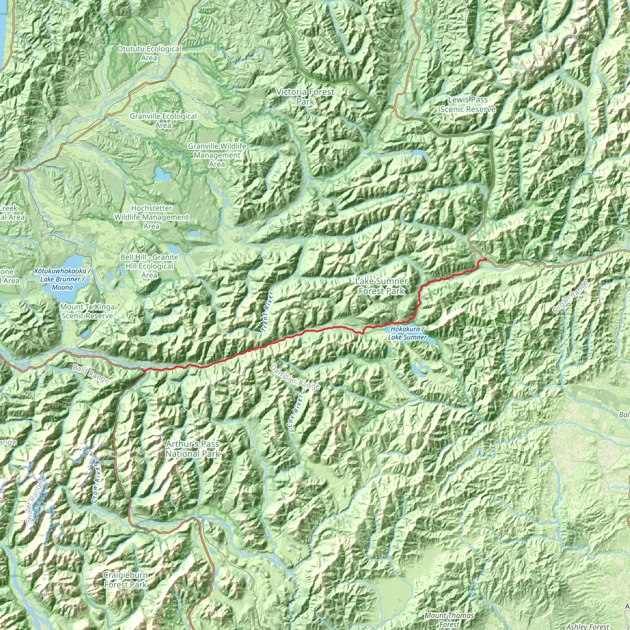 Harper Pass mobile static map