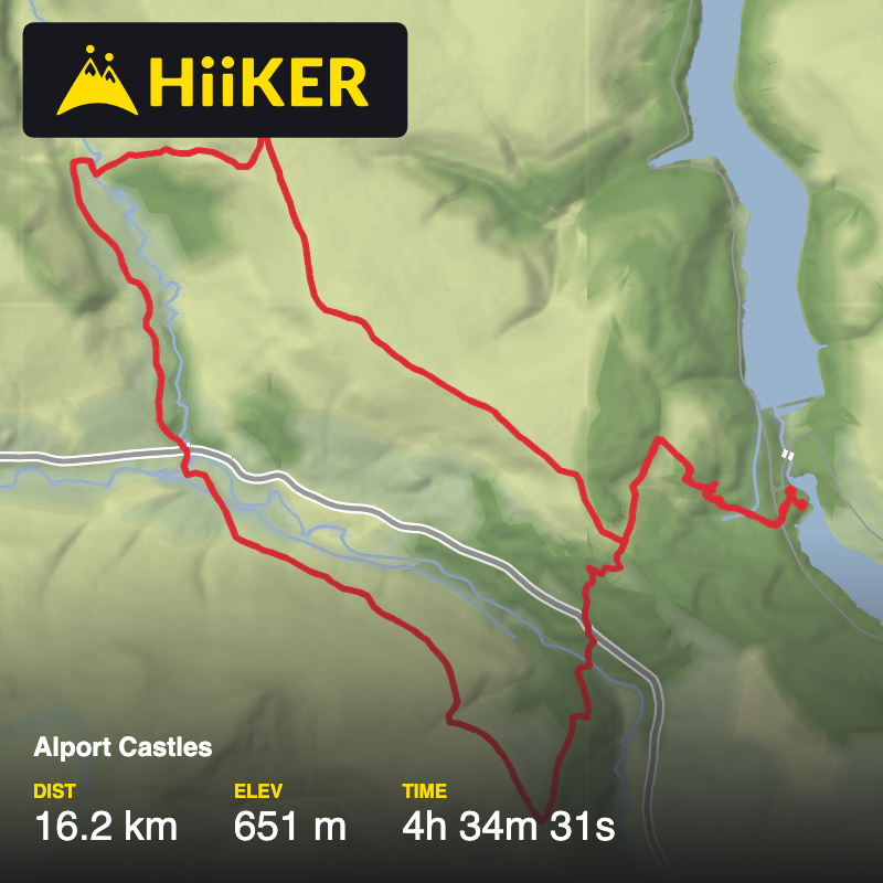 A map preview of the recording Alport Castles.