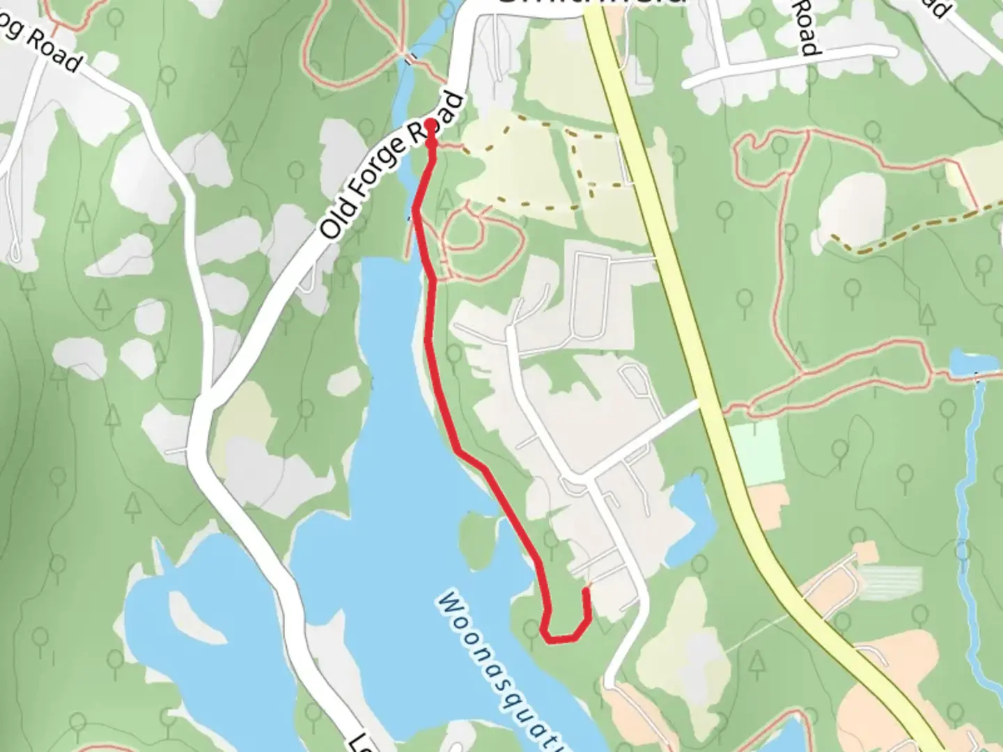 An image depicting the trail Mary's Way and its surrounding area.