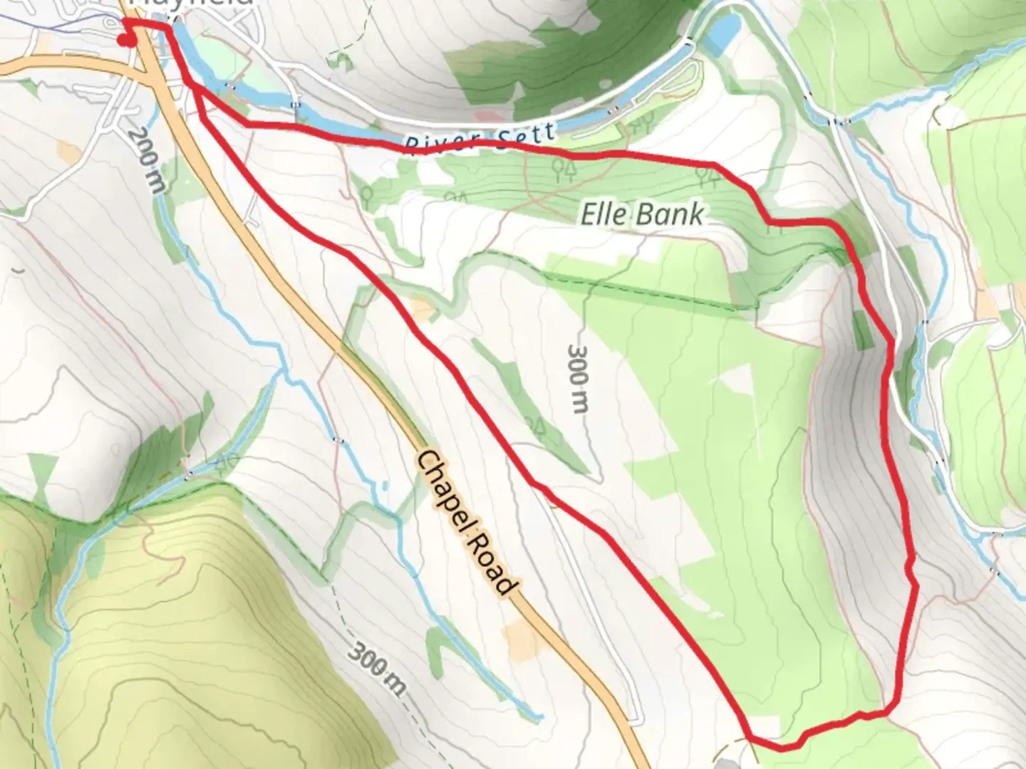 An image depicting the trail Elle Bank Loop and its surrounding area.