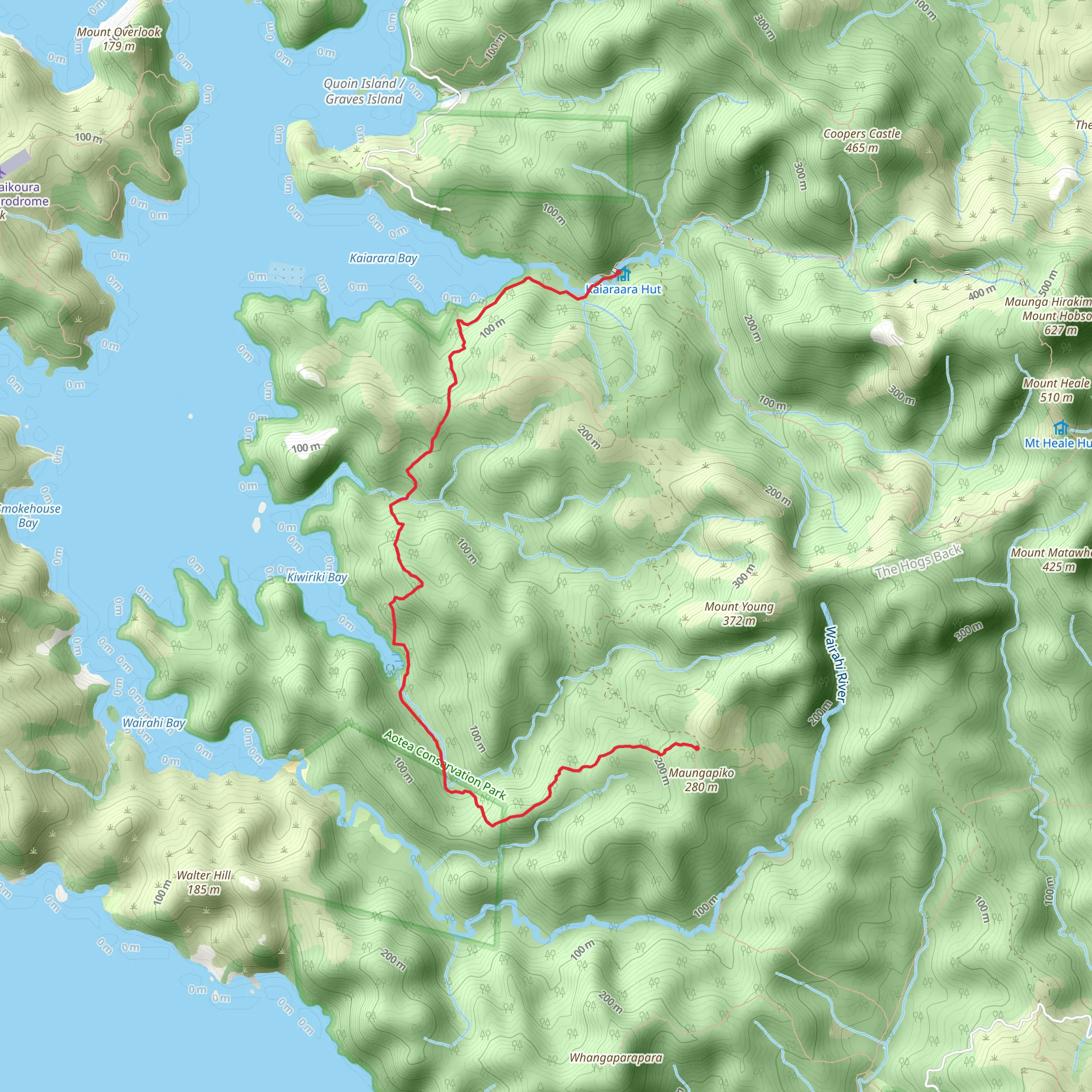 Kiwiriki Track mobile static map