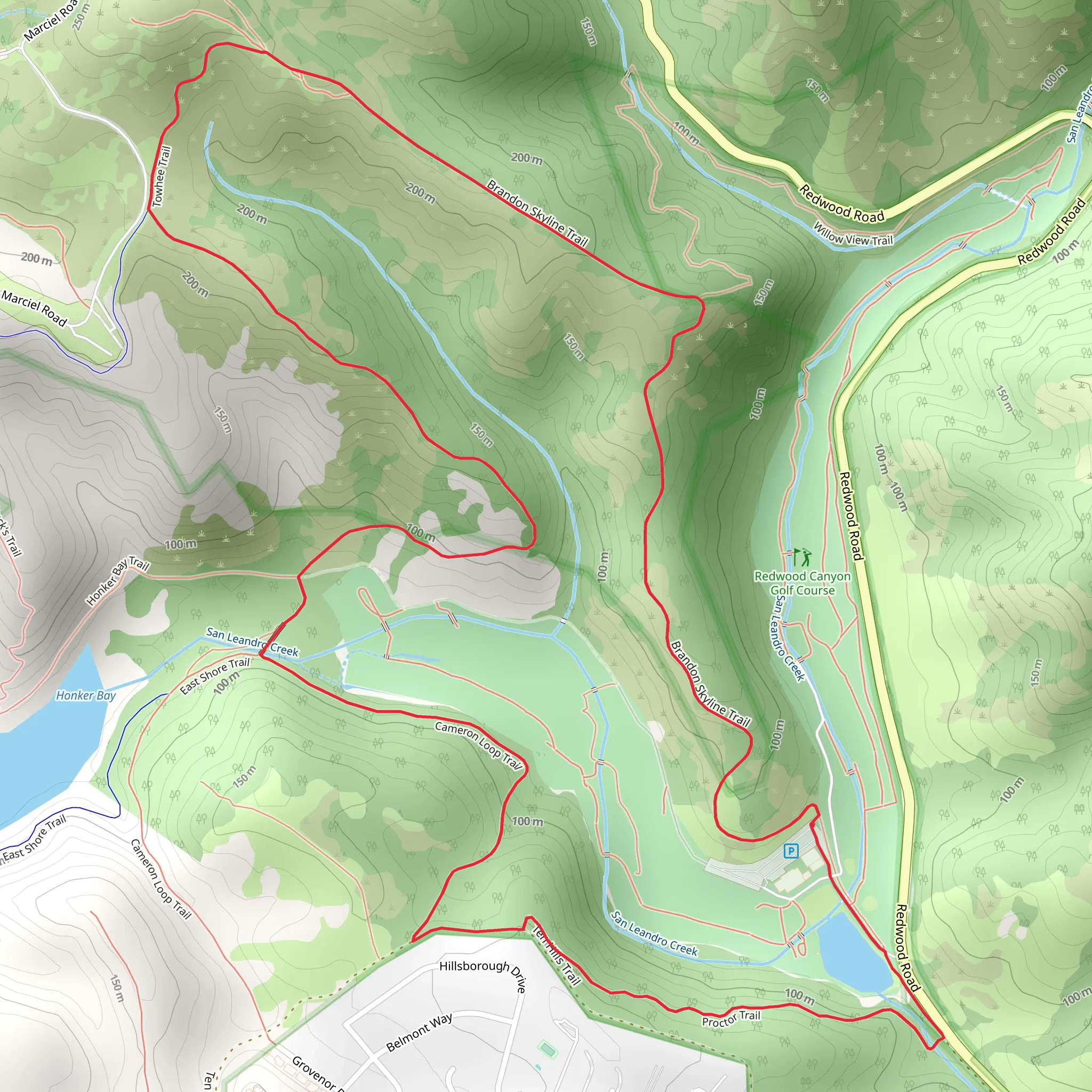 Bridge Walk Loop mobile static map