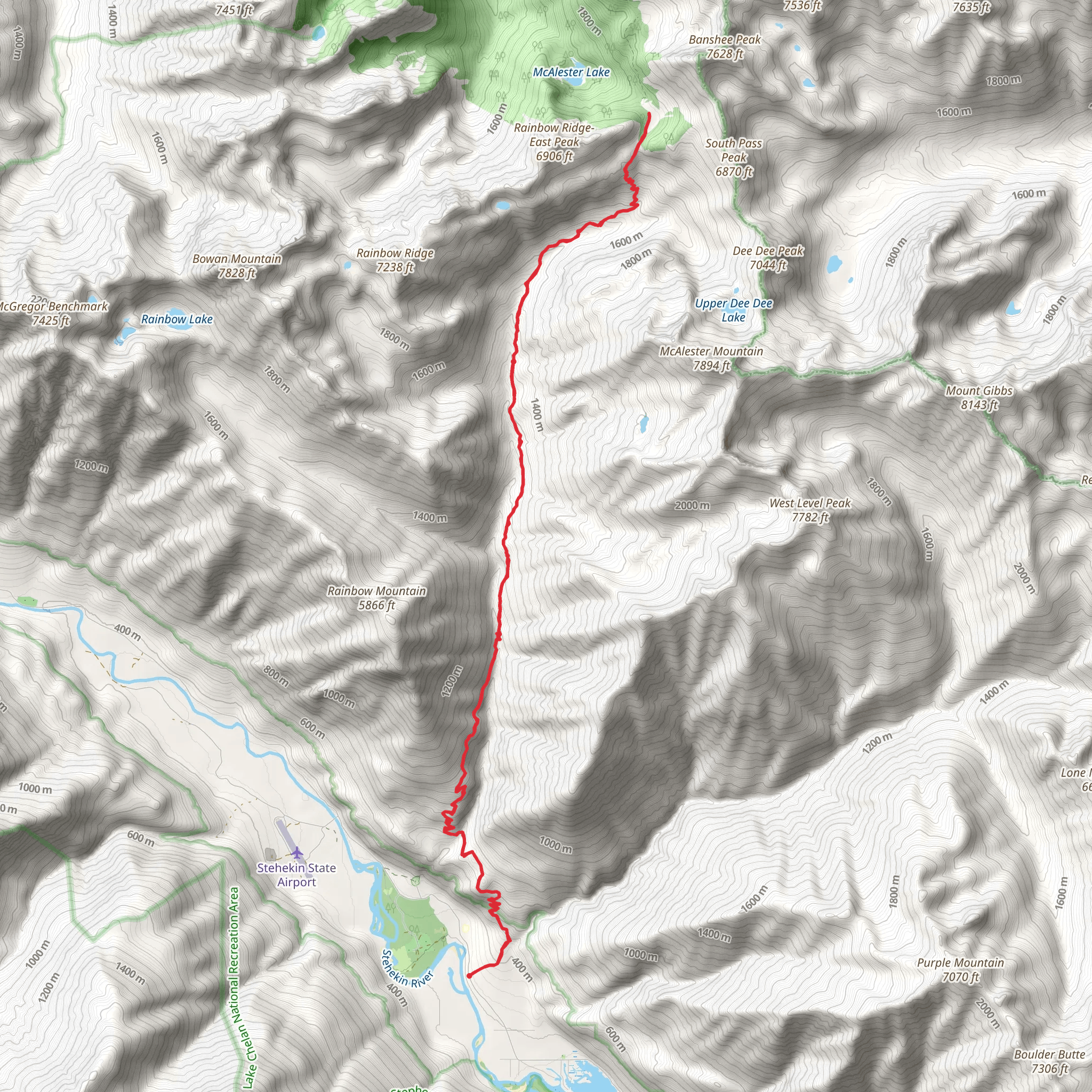 Rainbow Creek Trail mobile static map