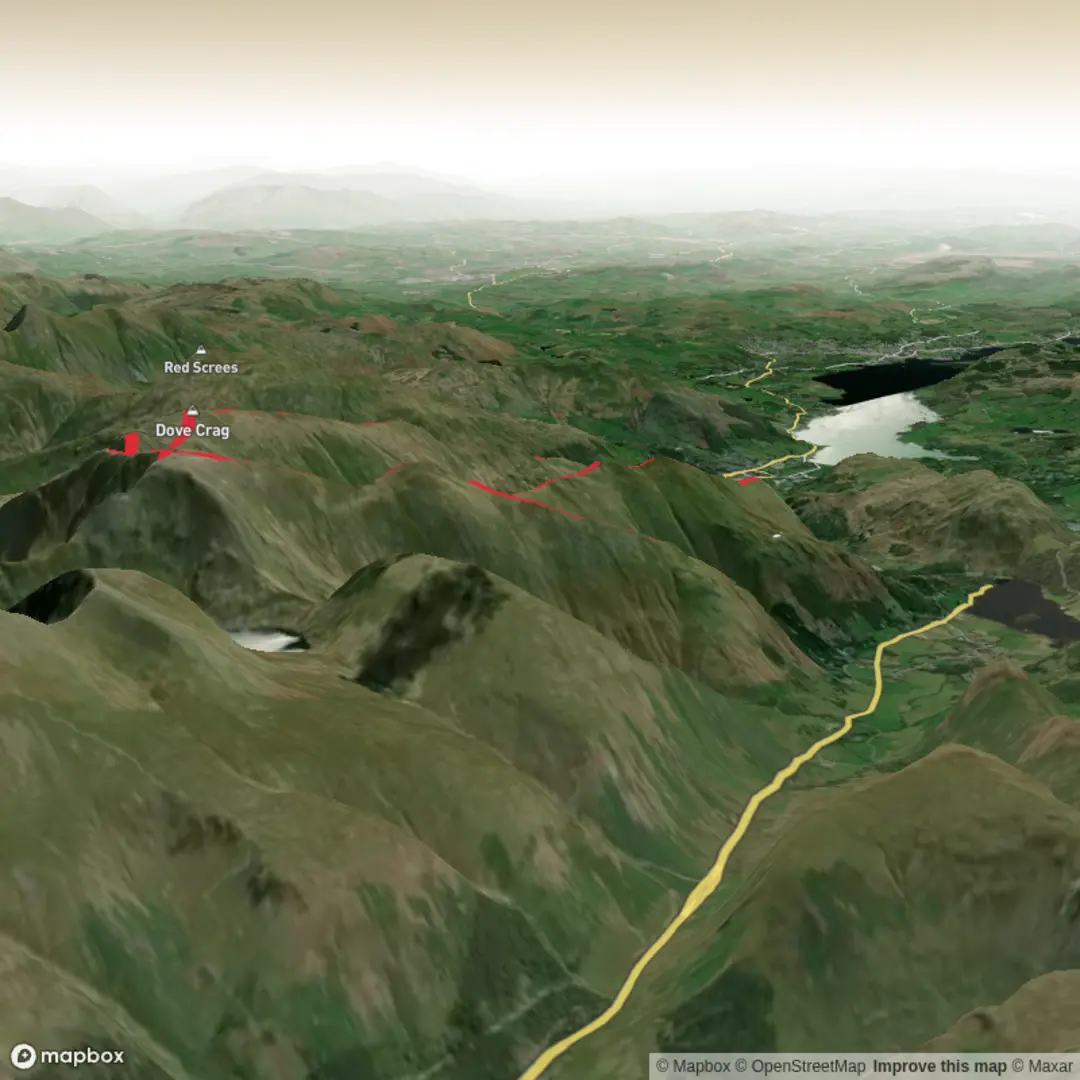 An image depicting the trail The Greater Fairfield Horseshoe and its surrounding area.