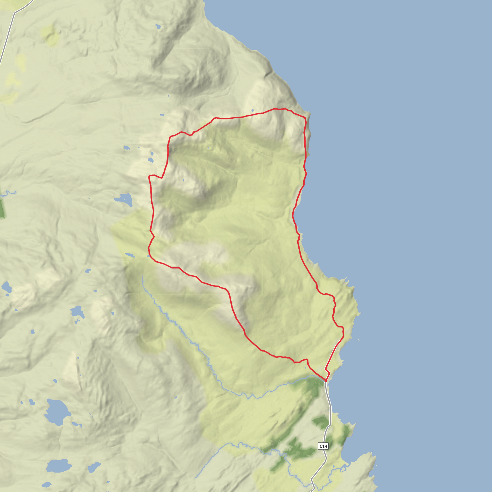 Claggain Bay, McArthur's Head, Glas Bheinn and Beinn Bheigier Loop mobile static map