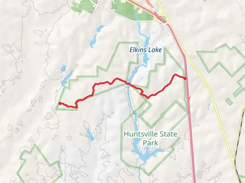 Lone Star Hiking Trail from Greenbriar Street to Cotton Creek Cemetery Road