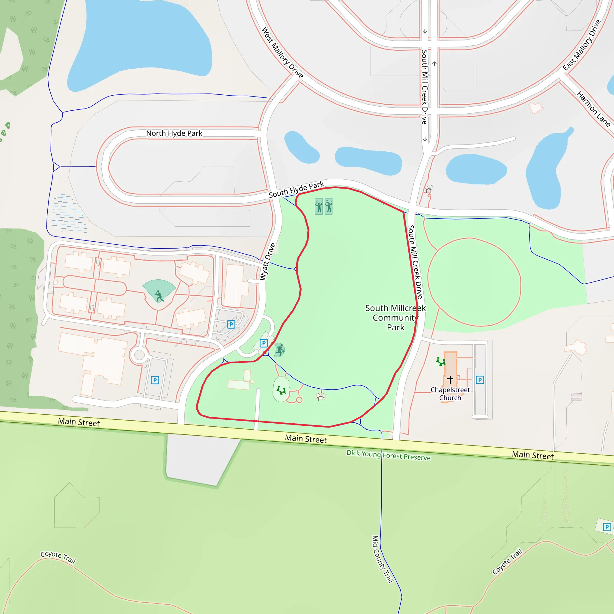 South Millcreek Community Park Loop mobile static map