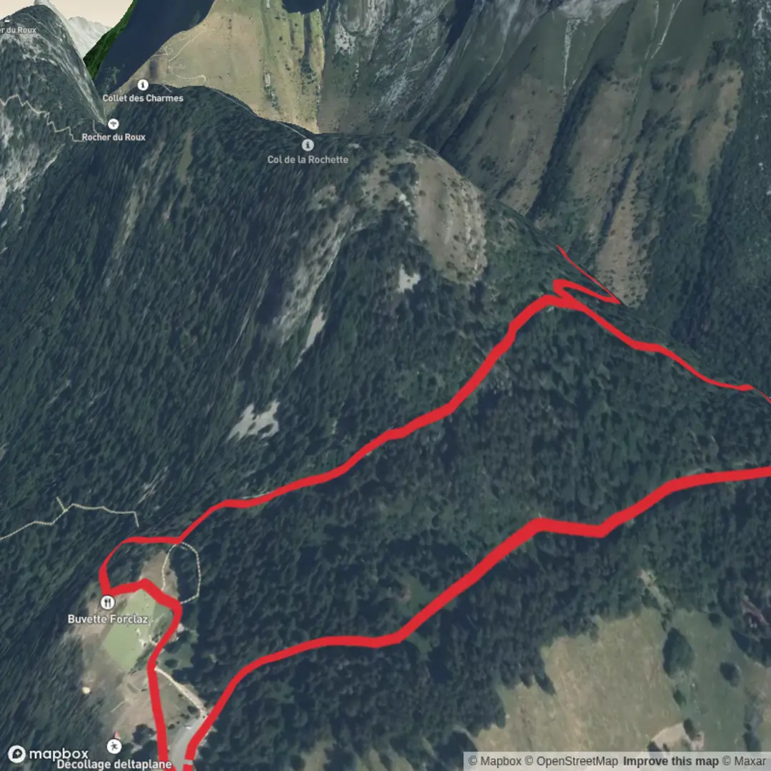 An image depicting the trail Pointe de la Rochette from Montmin and its surrounding area.