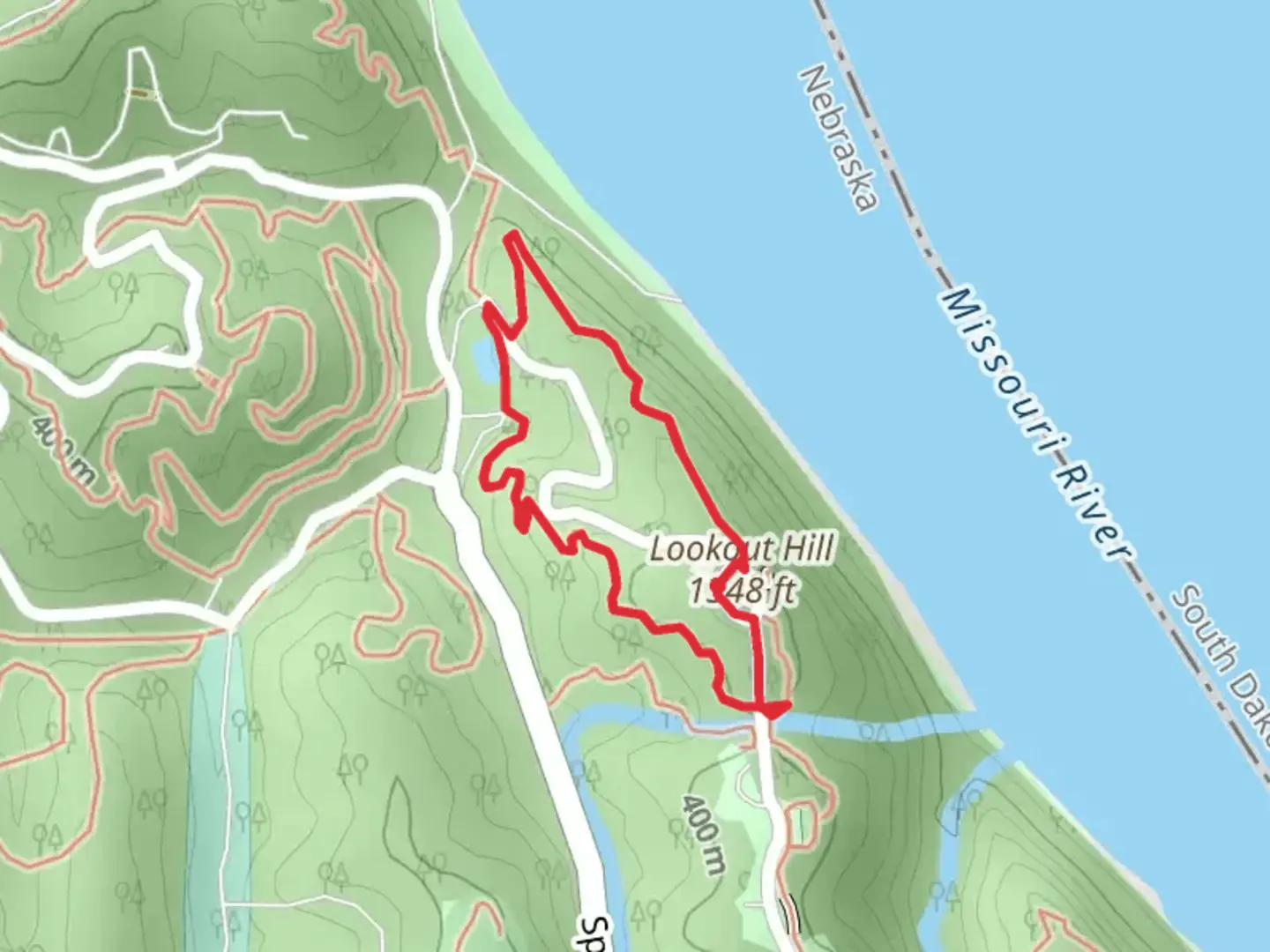 An image depicting the trail Lookout Hill Loop and its surrounding area.