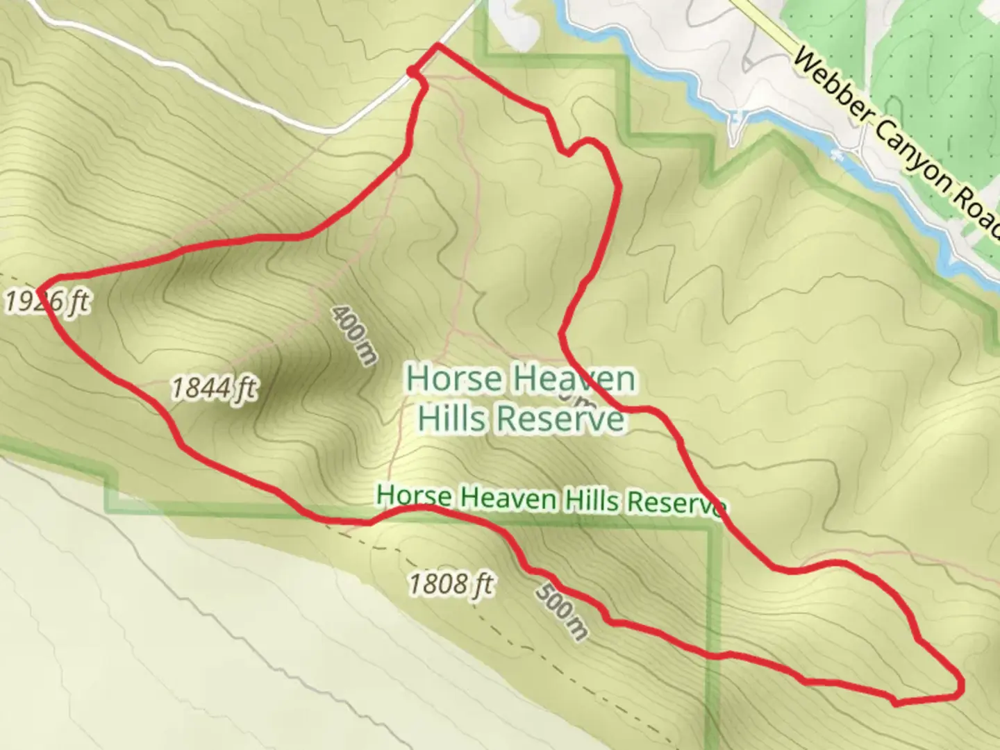 An image depicting the trail Old McBee Grade Loop and its surrounding area.