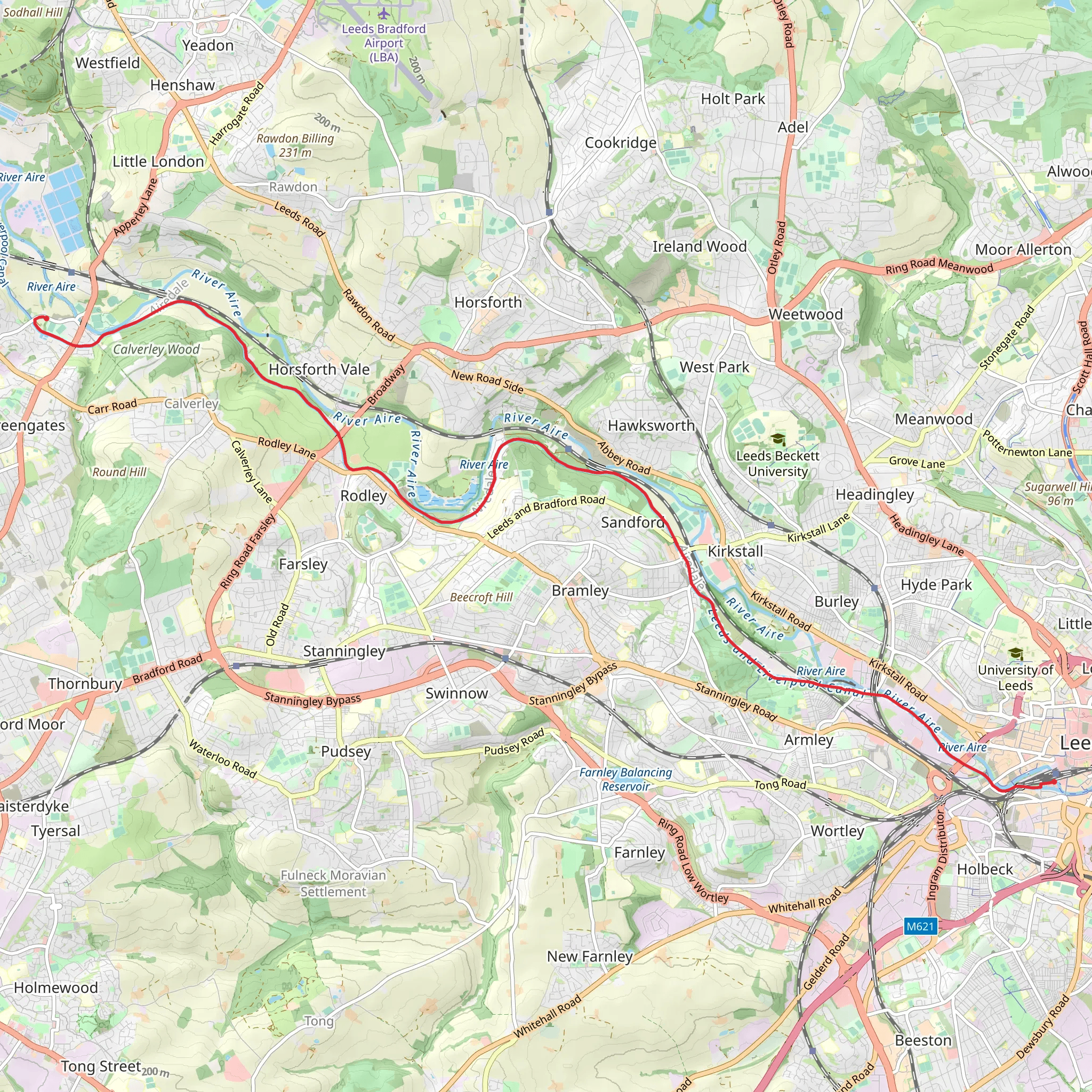 Leeds and Liverpoll Canal and Bramley Fell via Aire Valley Towpath | B