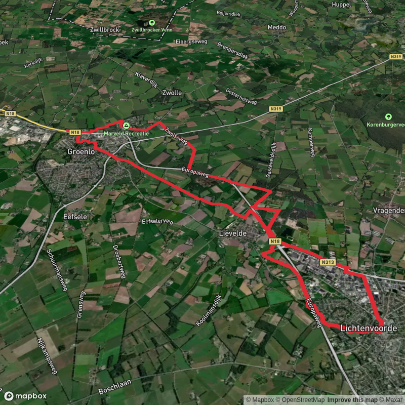 Europa Weg and Eefsele Wandeling and scholtenpad Loop