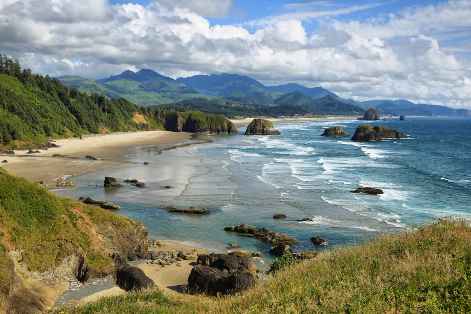 An image depicting the trail Indian Beach Trail and its surrounding area.