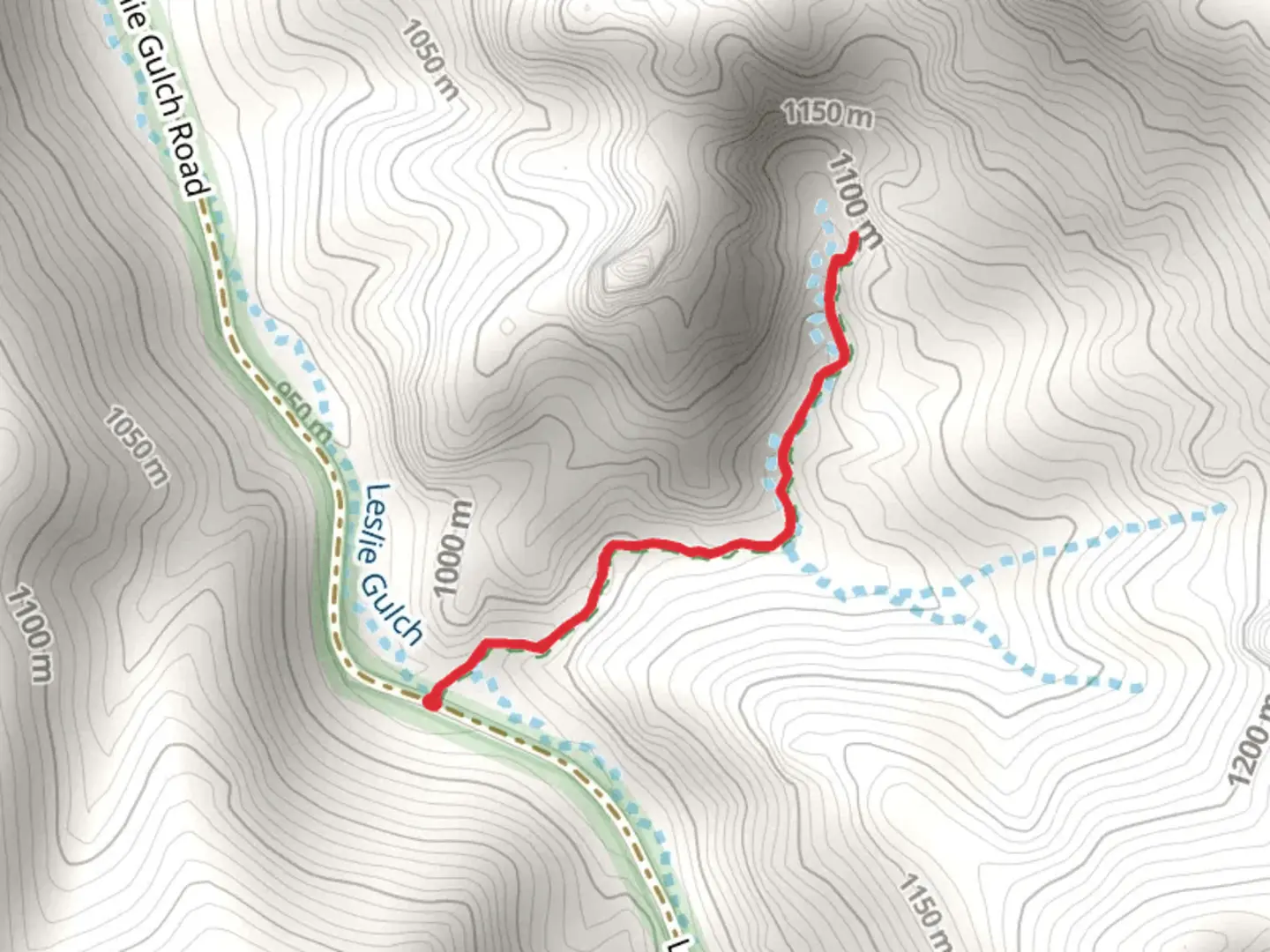 An image depicting the trail Timber Gulch Trail and its surrounding area.