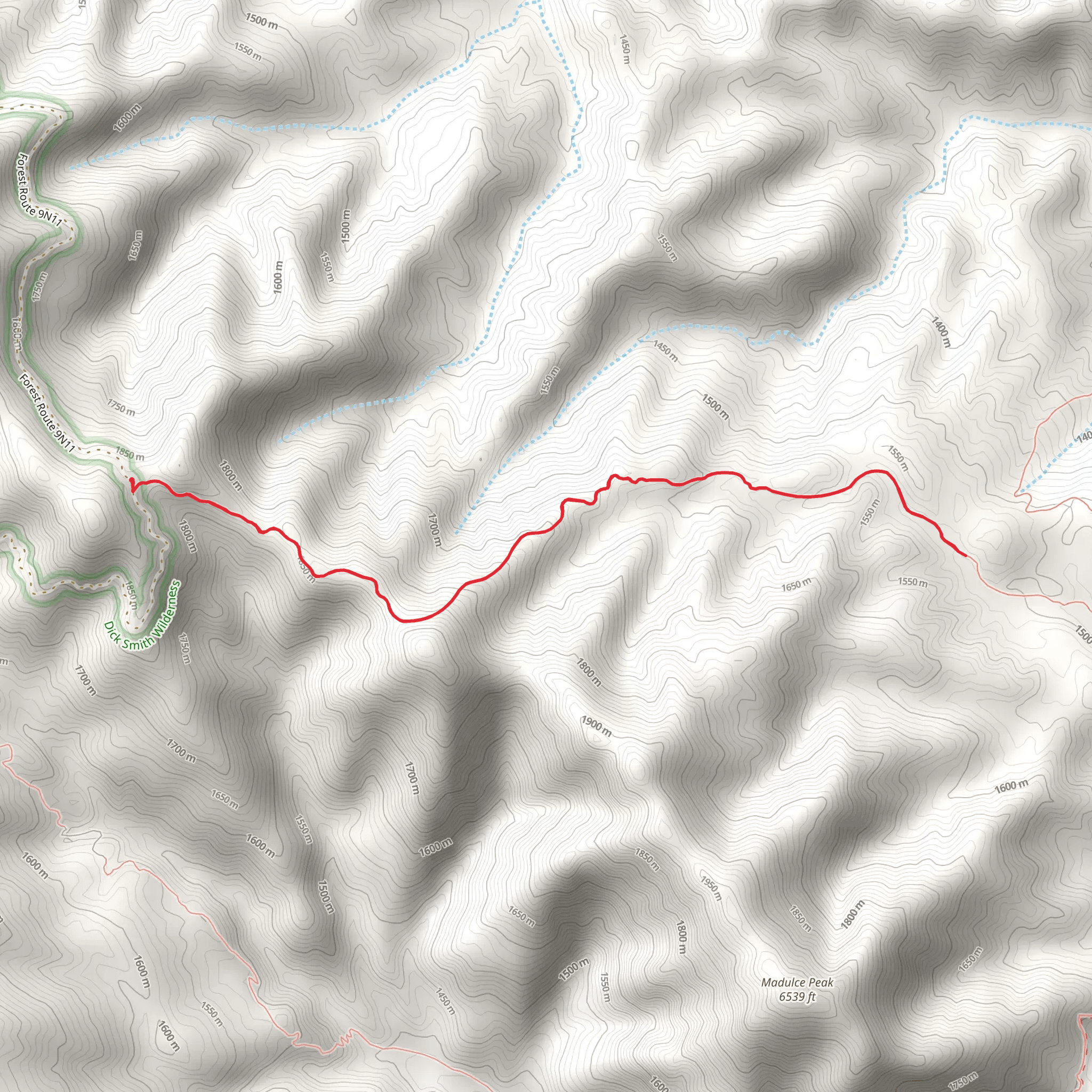 Forest Route 9N11 mobile static map