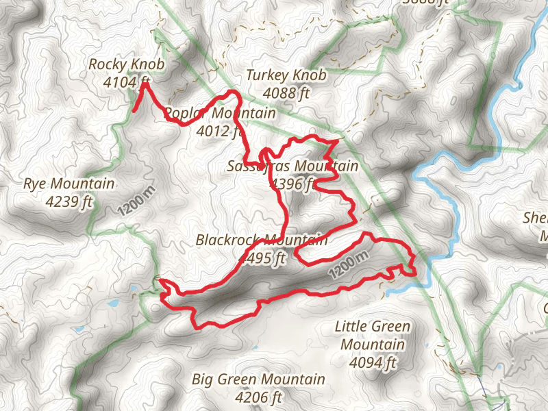 Salt Rock Gap, Powerline Road and Blackrock Loop Trail
