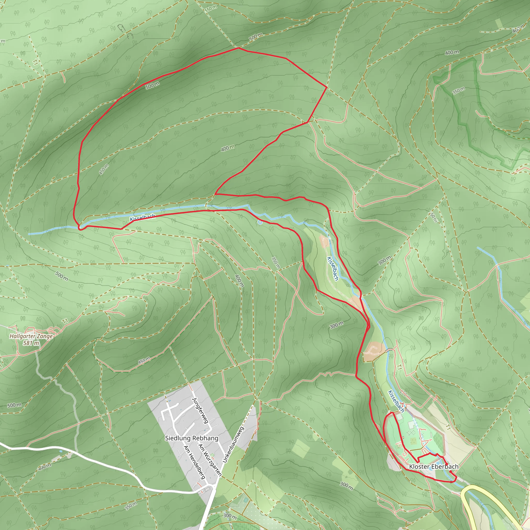 Kloster Rundweg and Kiedrich 9 mobile static map