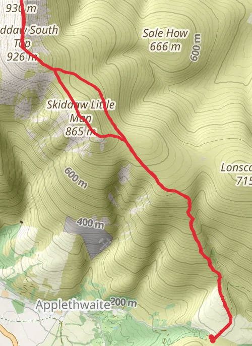 Skiddaw mobile static map