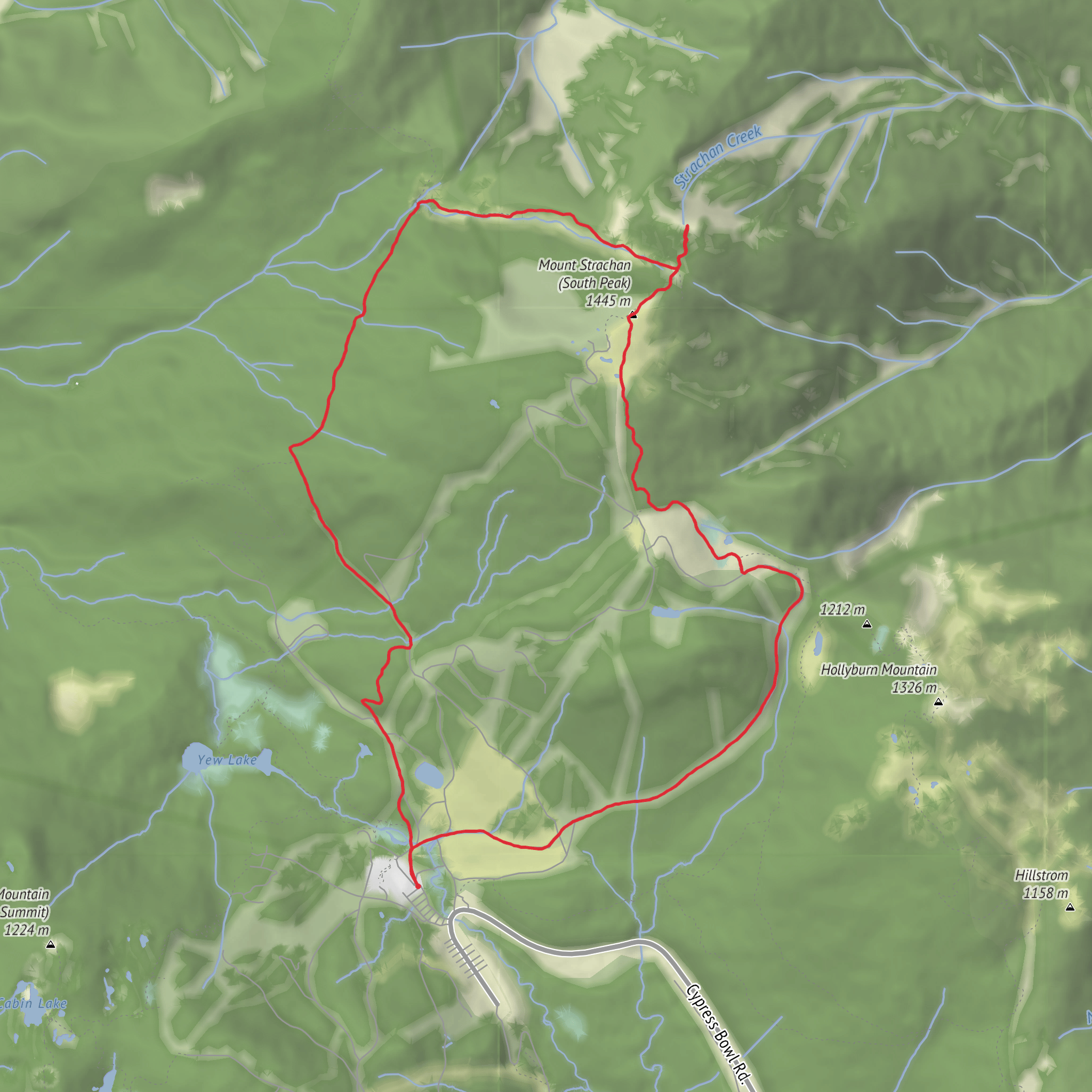 Mt Strachan Loop mobile static map