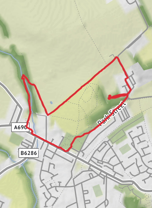 Hike from Willington mobile static map