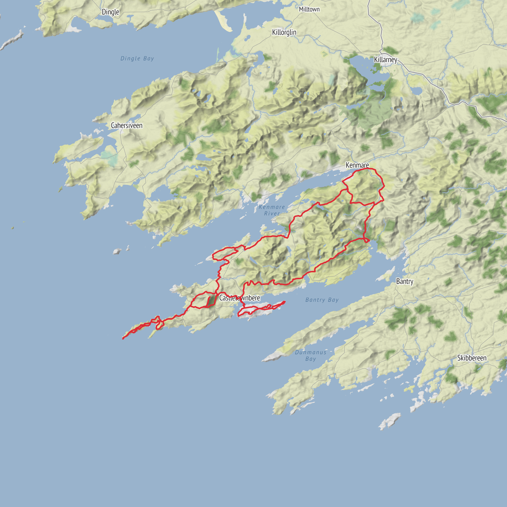 Beara Way mobile static map