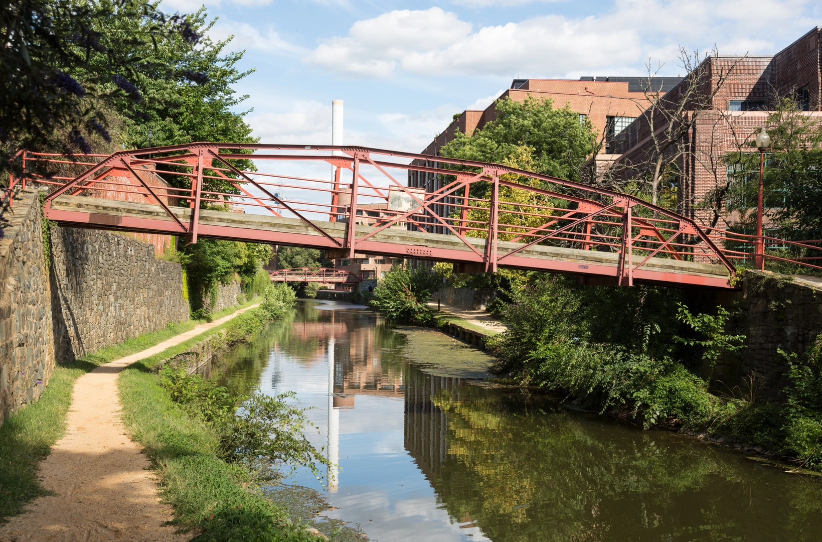 An image depicting the trail Chesapeake & Ohio Canal Trail and its surrounding area.