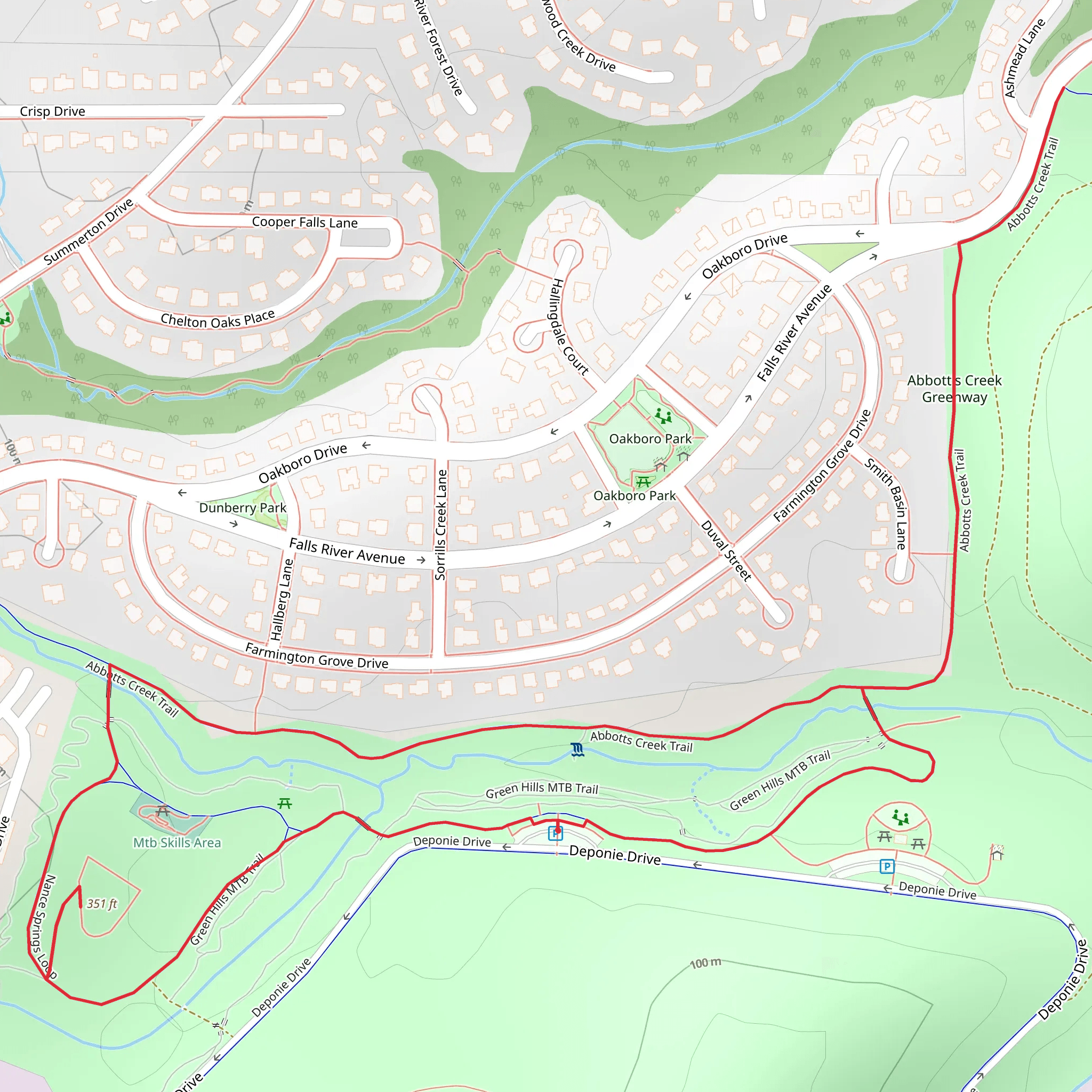 Abbott Creek Loop Trail mobile static map