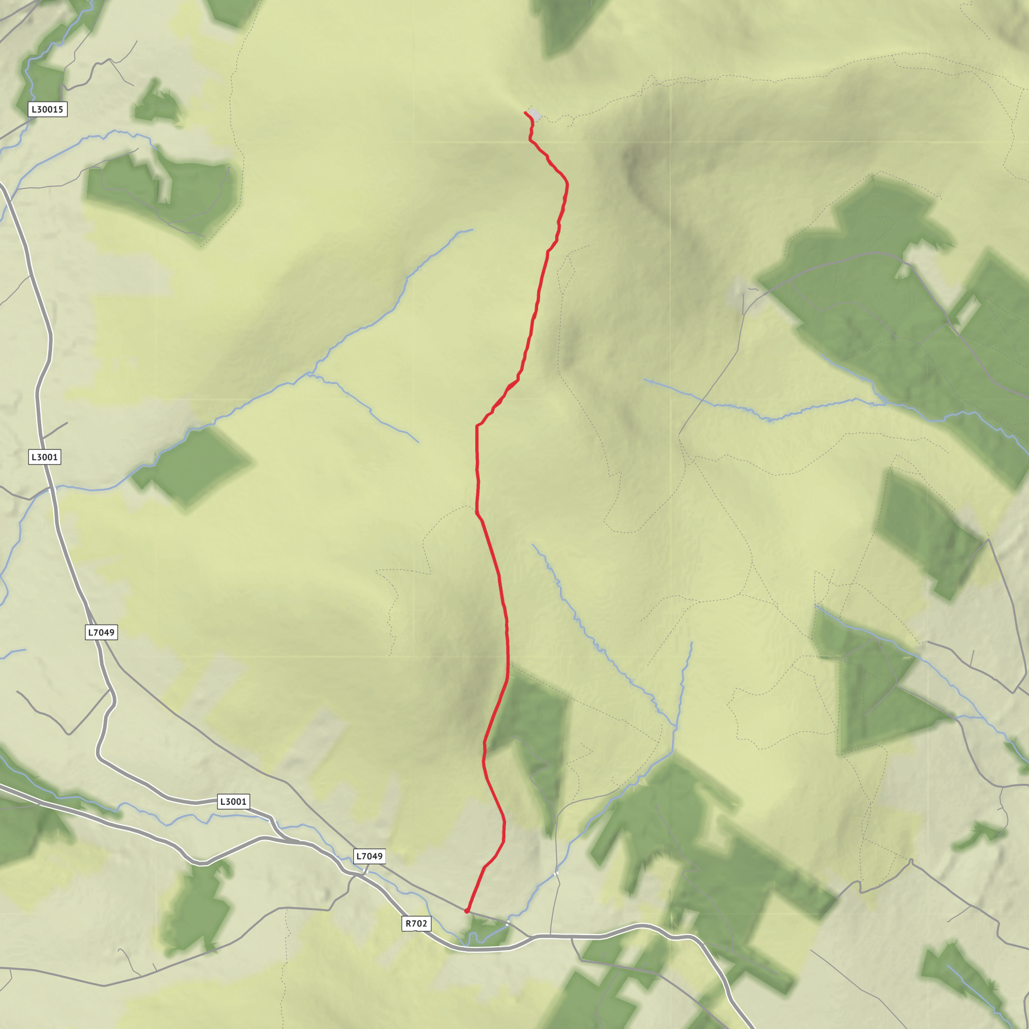 Mount Leinster from Shannon's Lane mobile static map