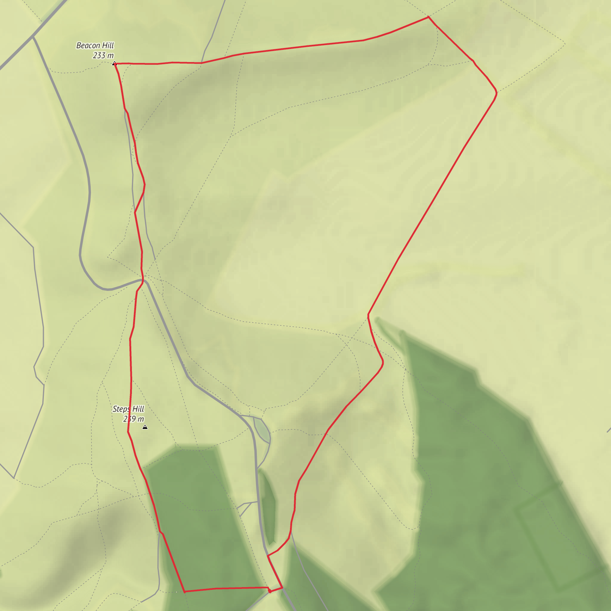 Ivinghoe Beacon Loop mobile static map