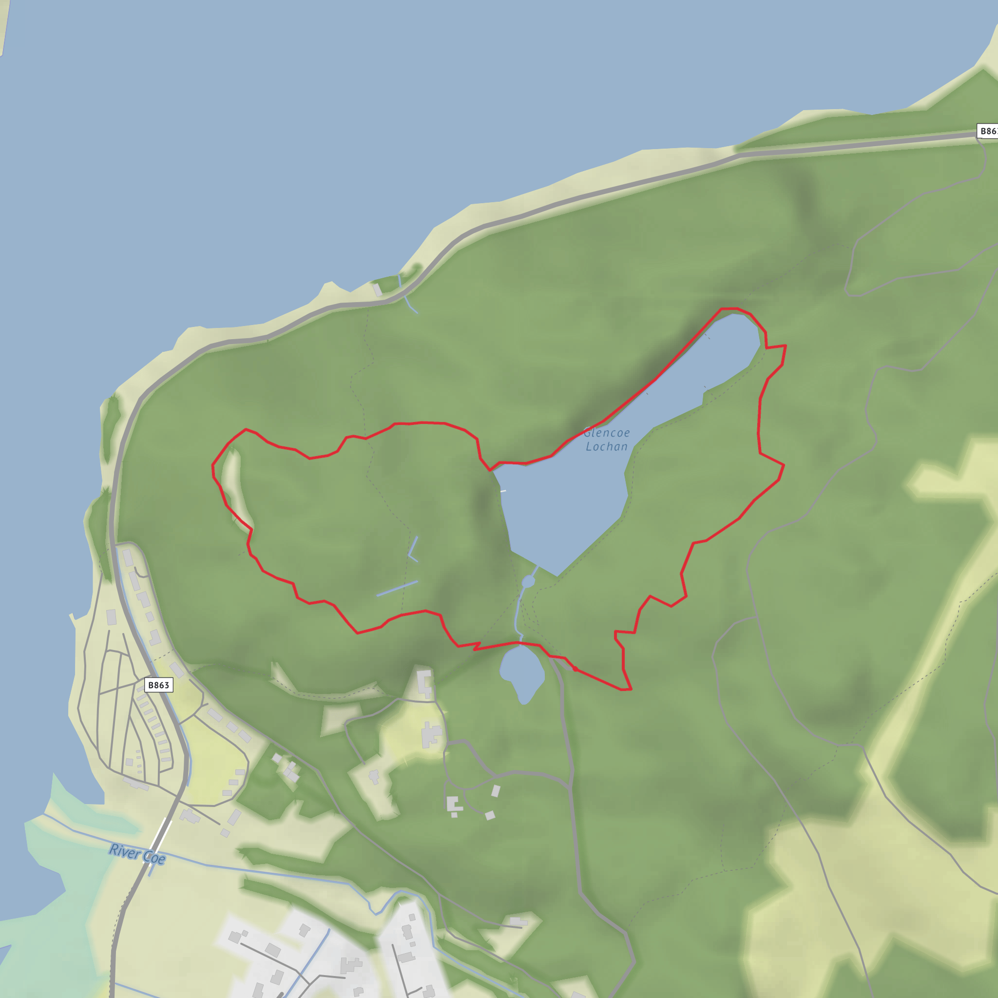 Glencoe Lochan Loop mobile static map