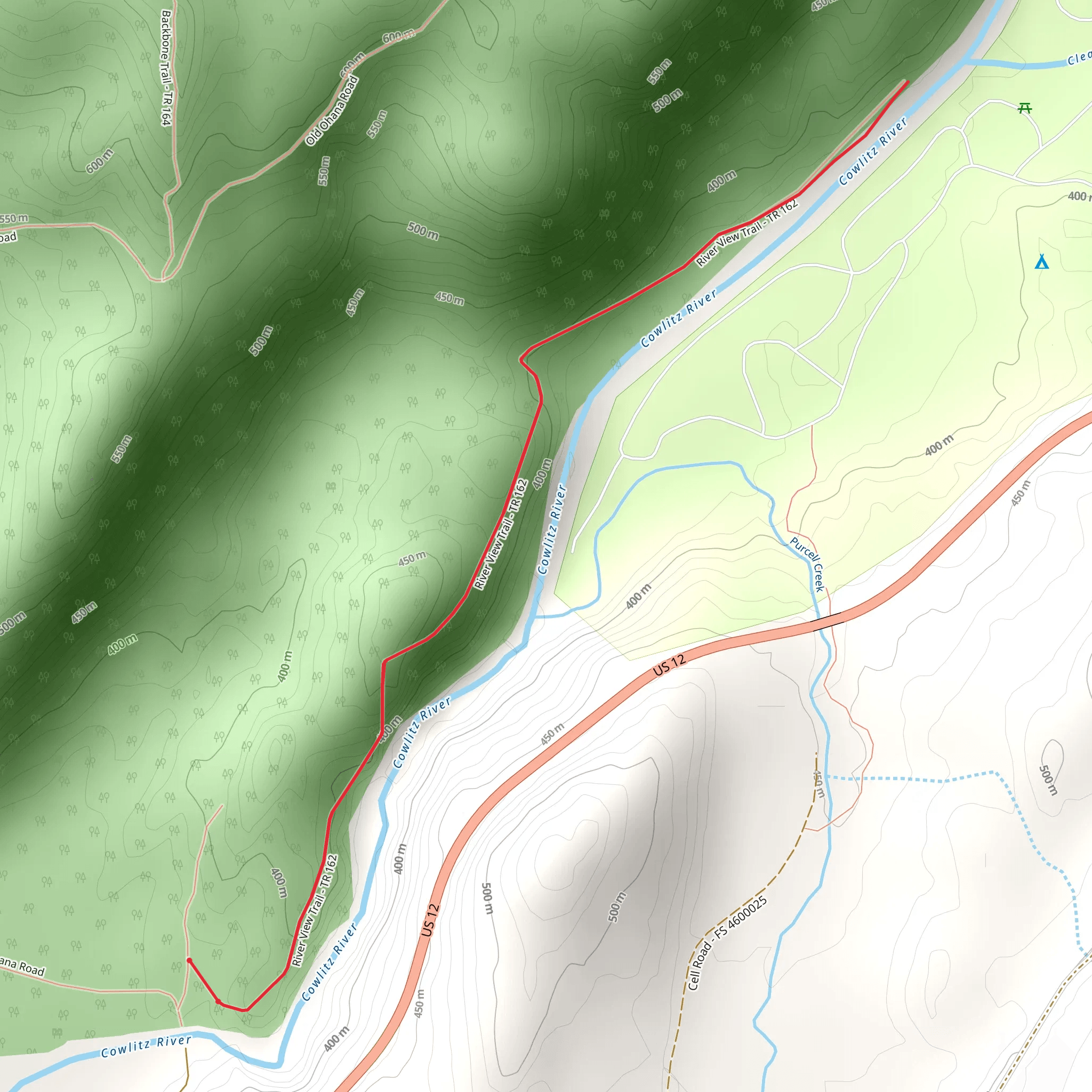 River View Trail mobile static map