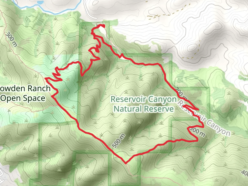 Reservoir Canyon Road and Tower Ridge Loop Trail