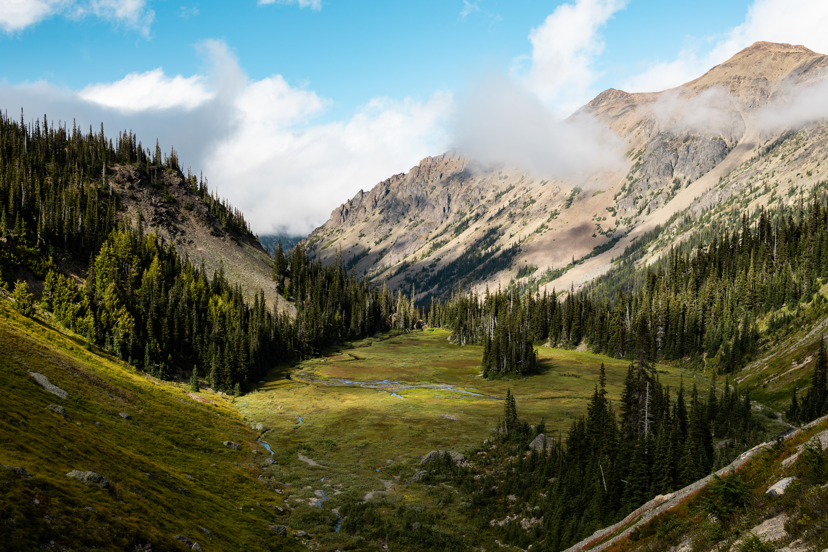 An image depicting the trail Royal Basin and its surrounding area.