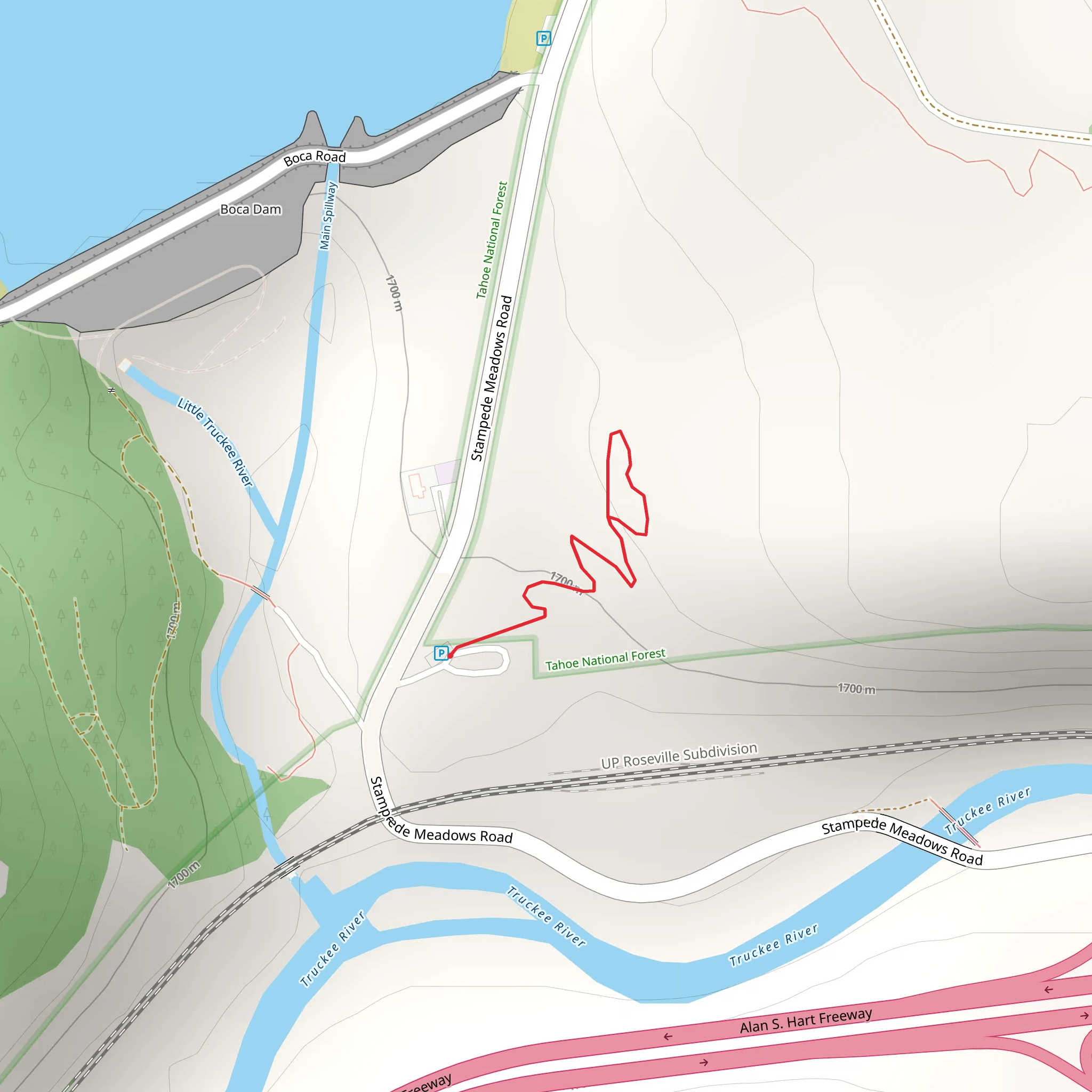 Boca Townsite Trail mobile static map