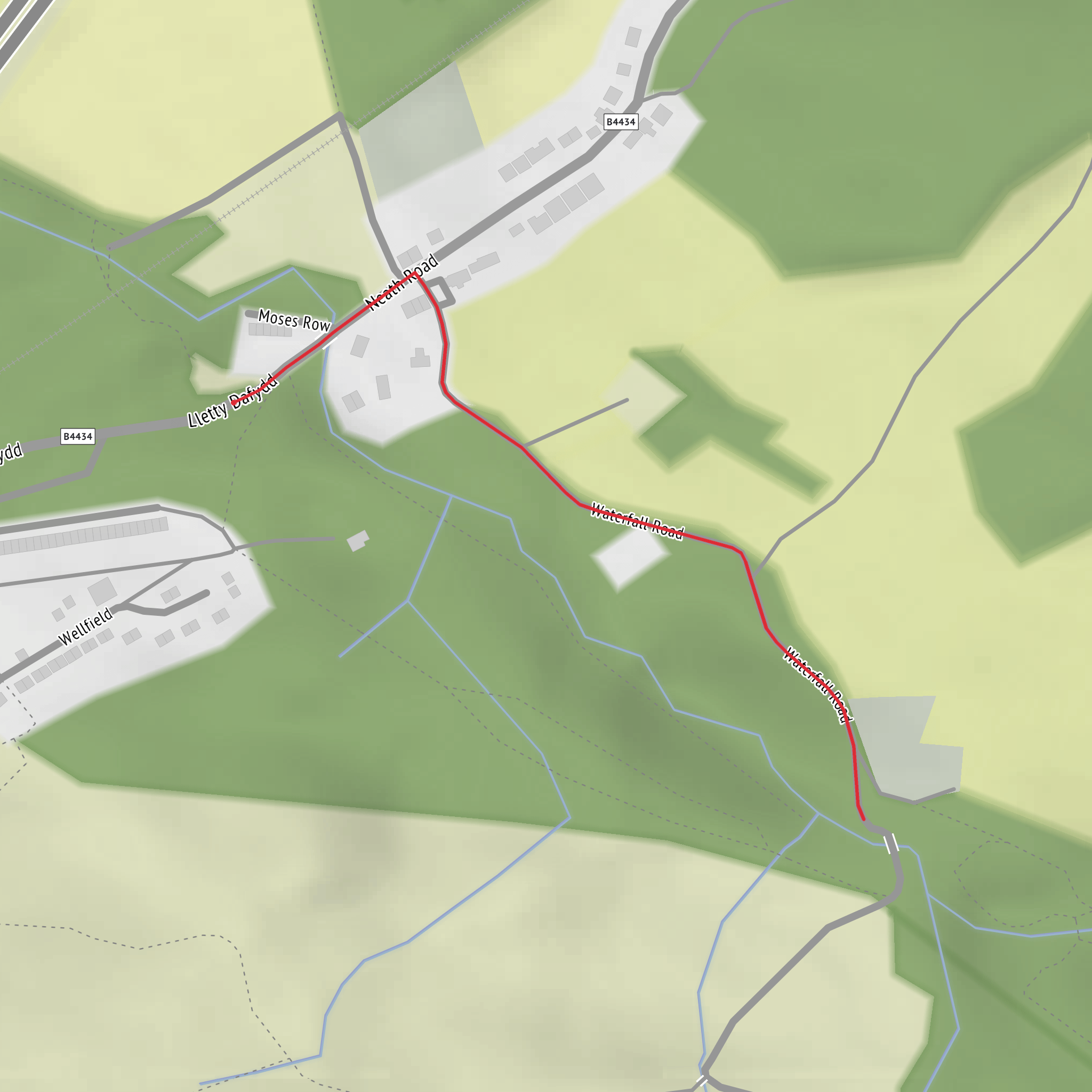 Melincourt Waterfall mobile static map