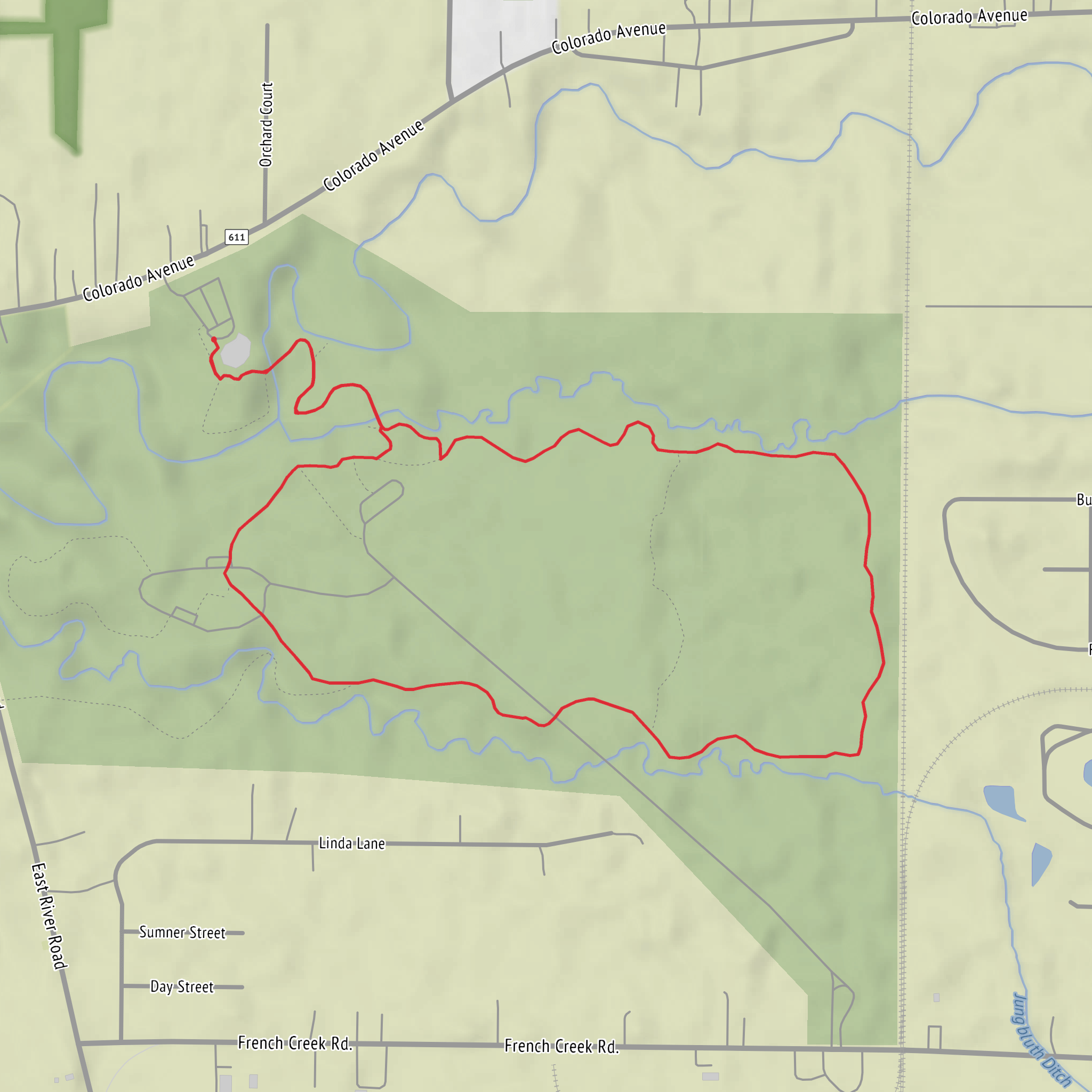 French Creek via Nature Trail and Big Woods Trail mobile static map