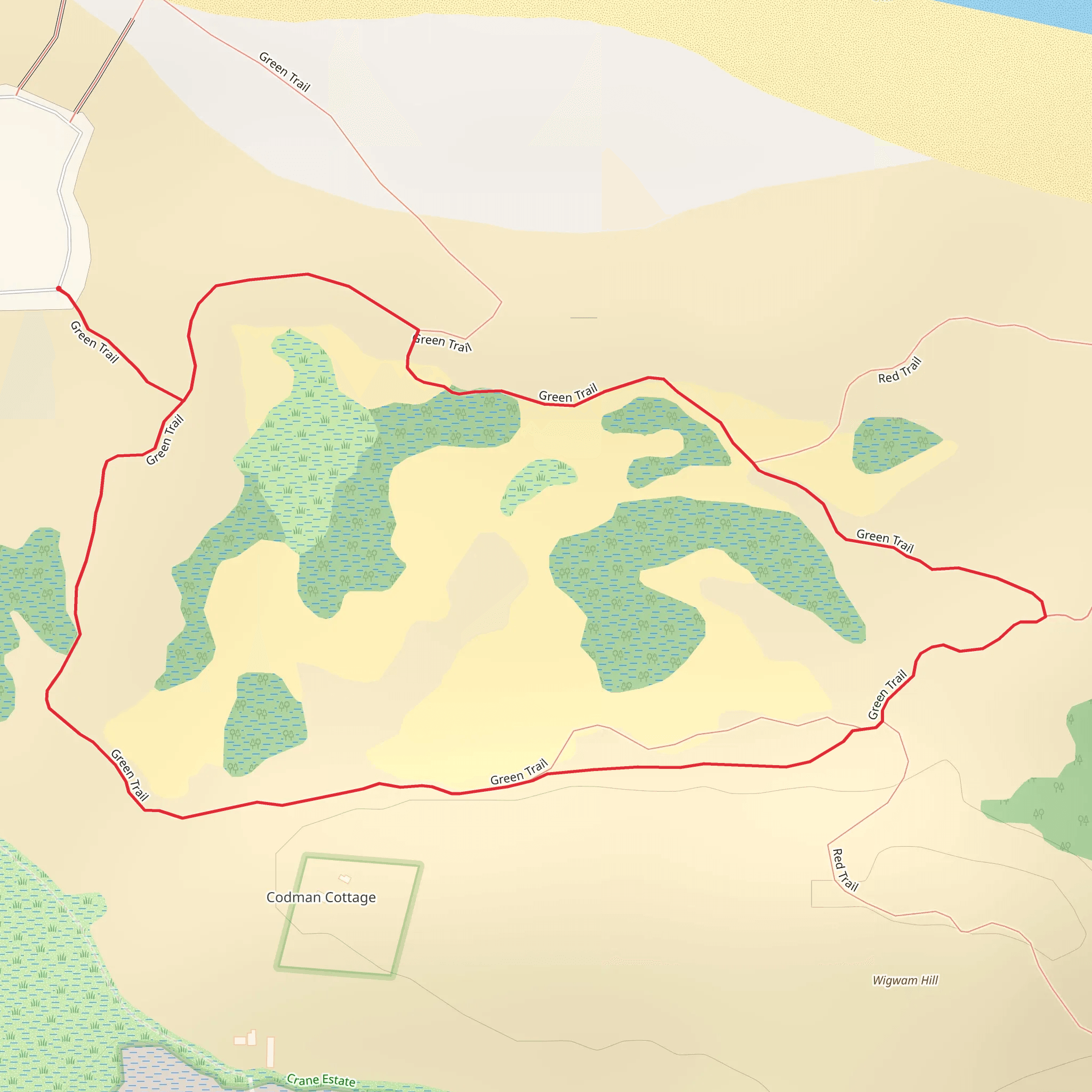 Green Trail Loop - Argilla Road mobile static map