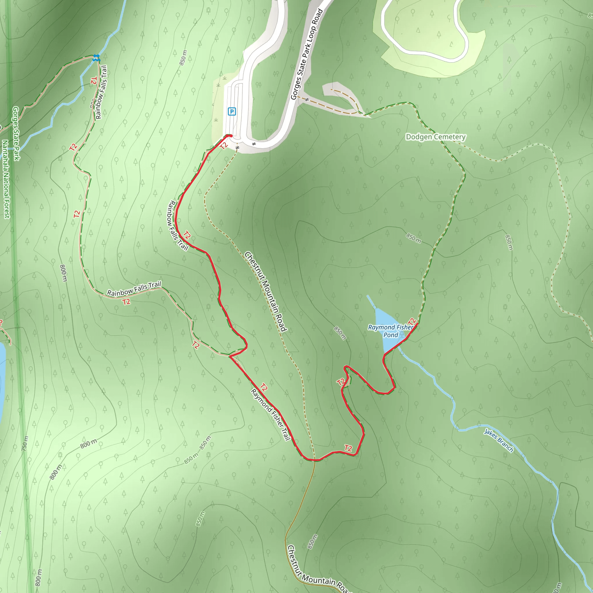 Raymond Fisher Pond Trail mobile static map