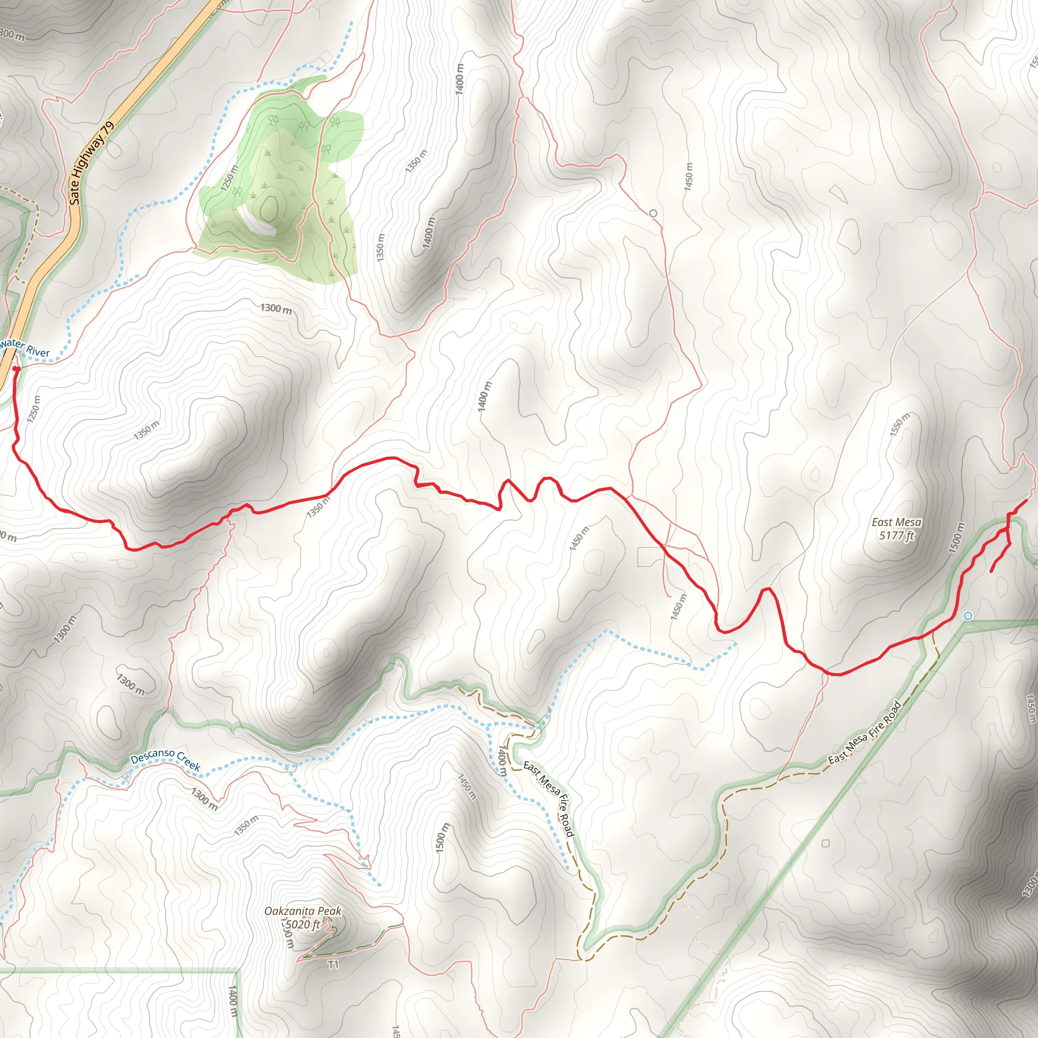 Harvey Mooore Trail mobile static map