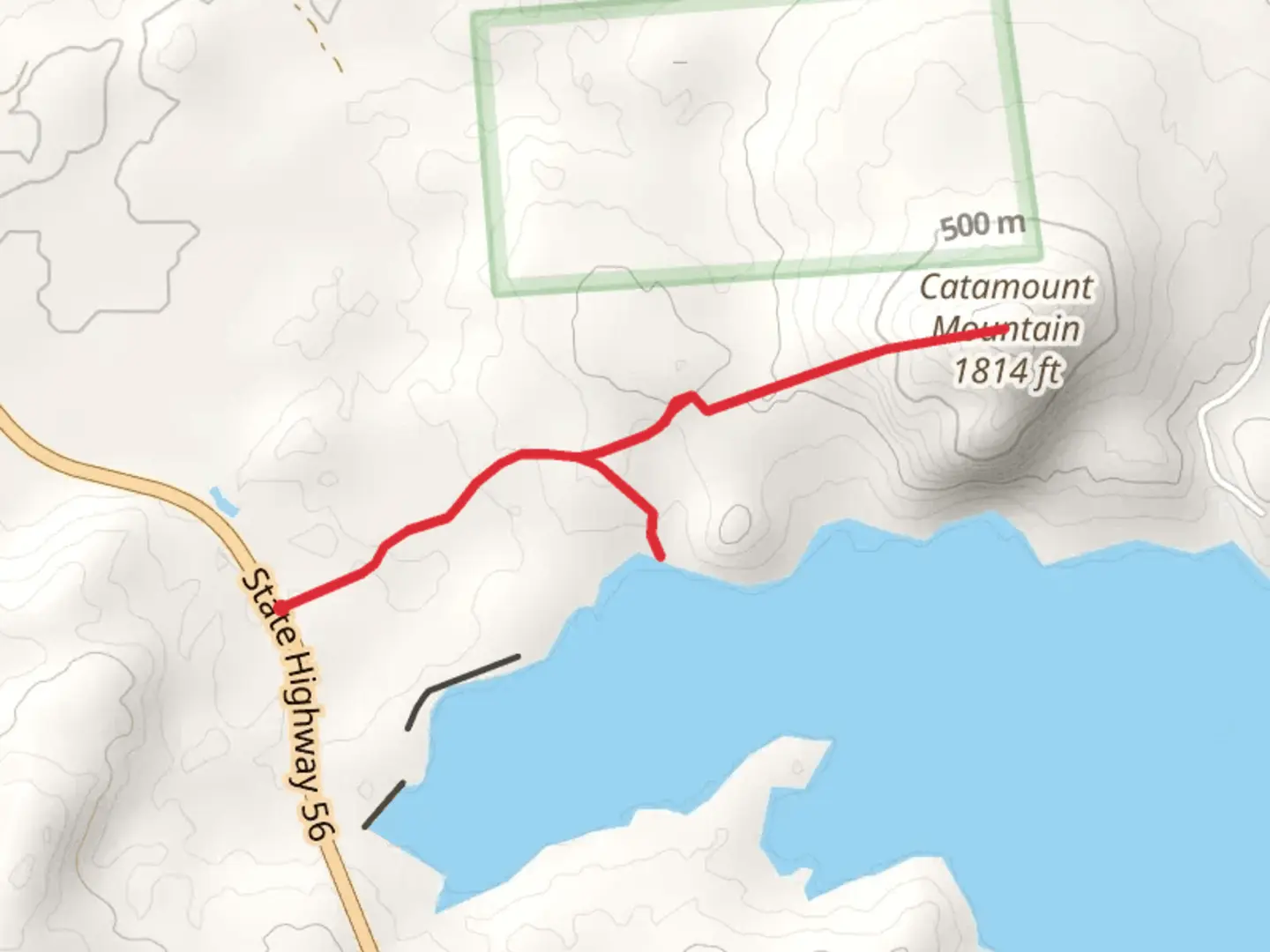 An image depicting the trail Catamount Mountain Trail and its surrounding area.