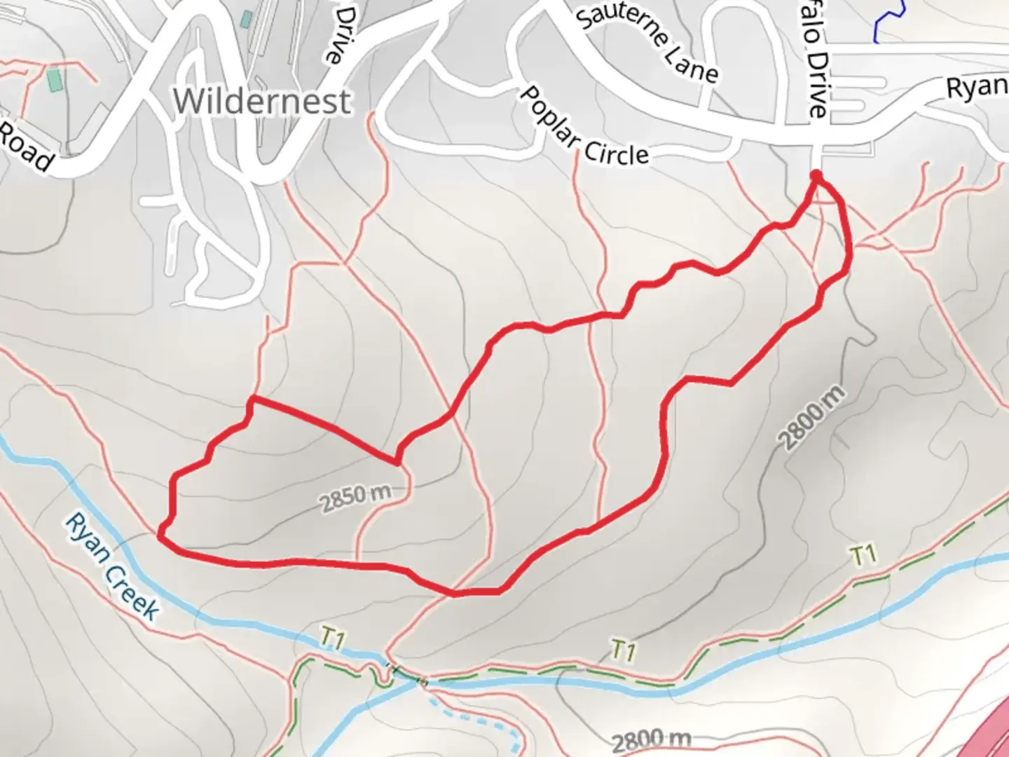 An image depicting the trail Placer and Crosscut Loop Trail and its surrounding area.