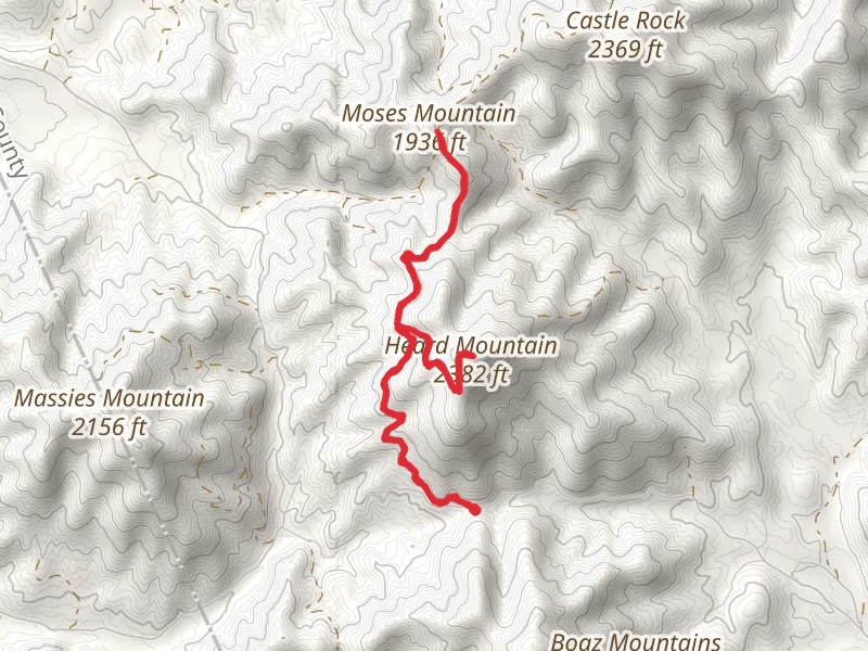 Heards Mountain Trail and Moses Mountain Trail