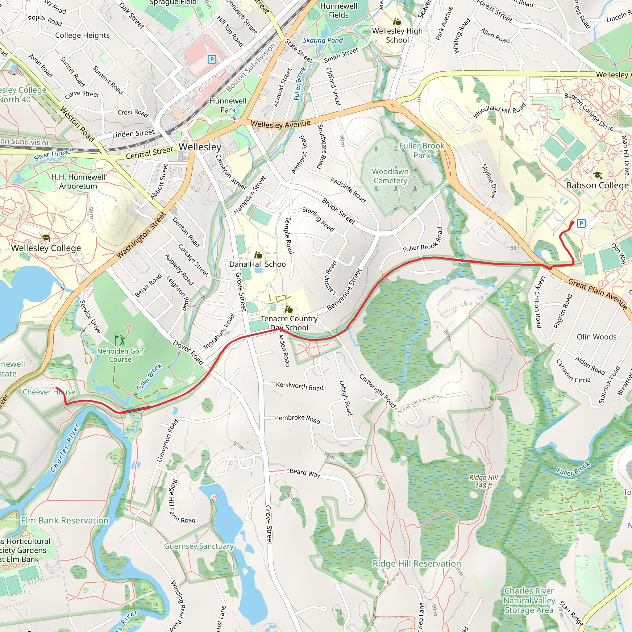 Sadbury Aqueduct Path mobile static map