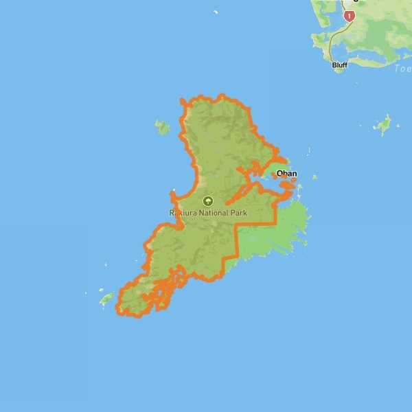 Rakiura National Park mobile static map