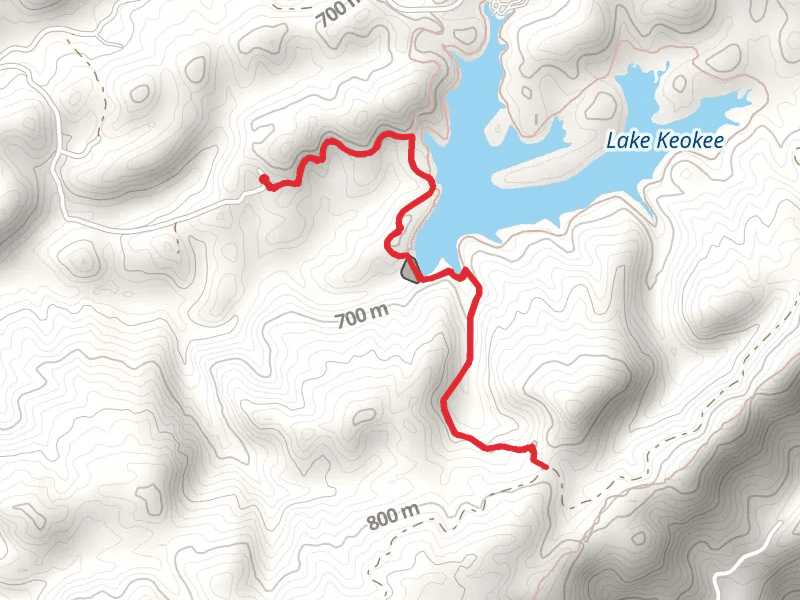 Olinger Gap Trail via Lake Keokee Loop Trail