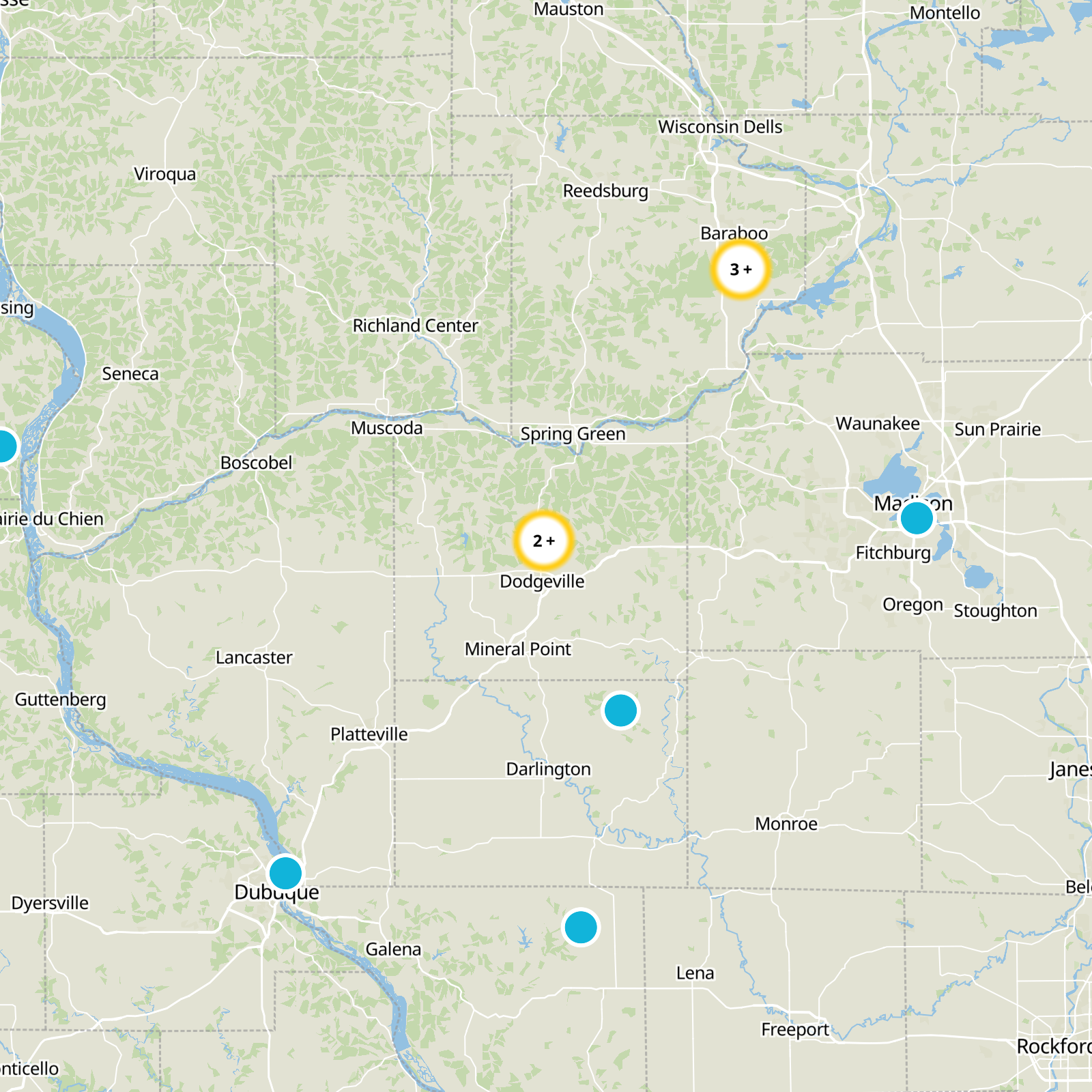 Iowa County Static Map
