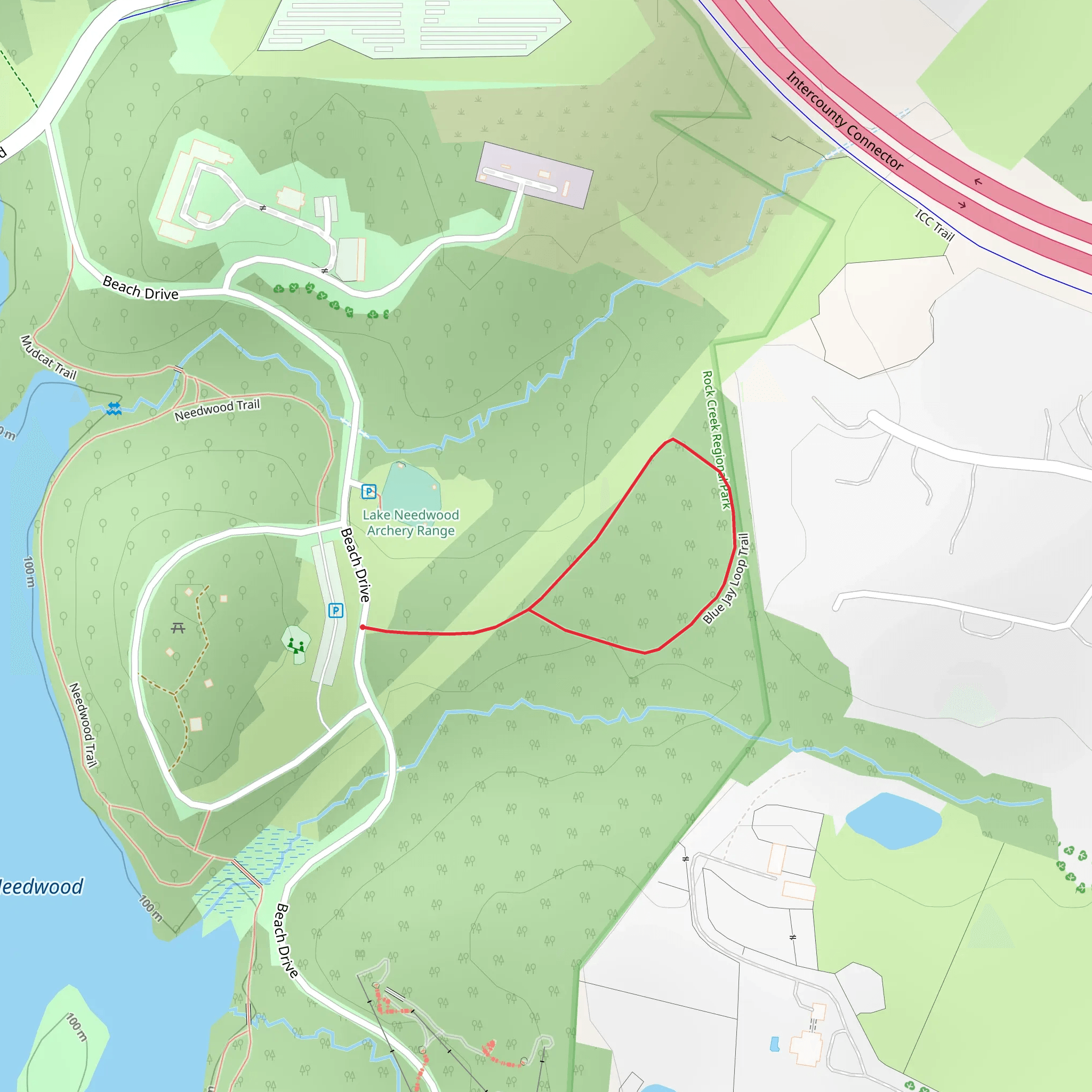 Blue Jay Loop Trail mobile static map
